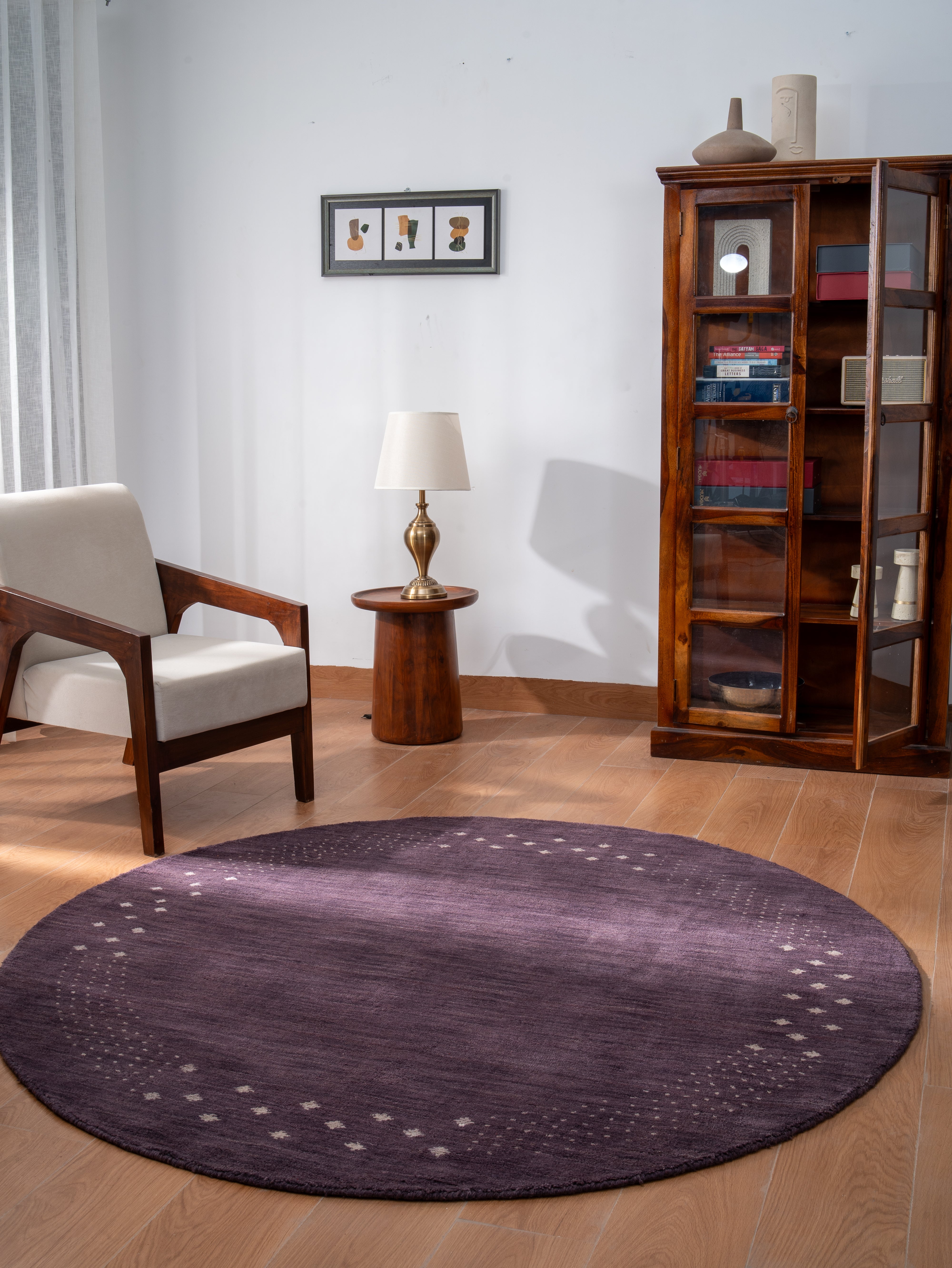 Teal Hand Knotted Wool Rug