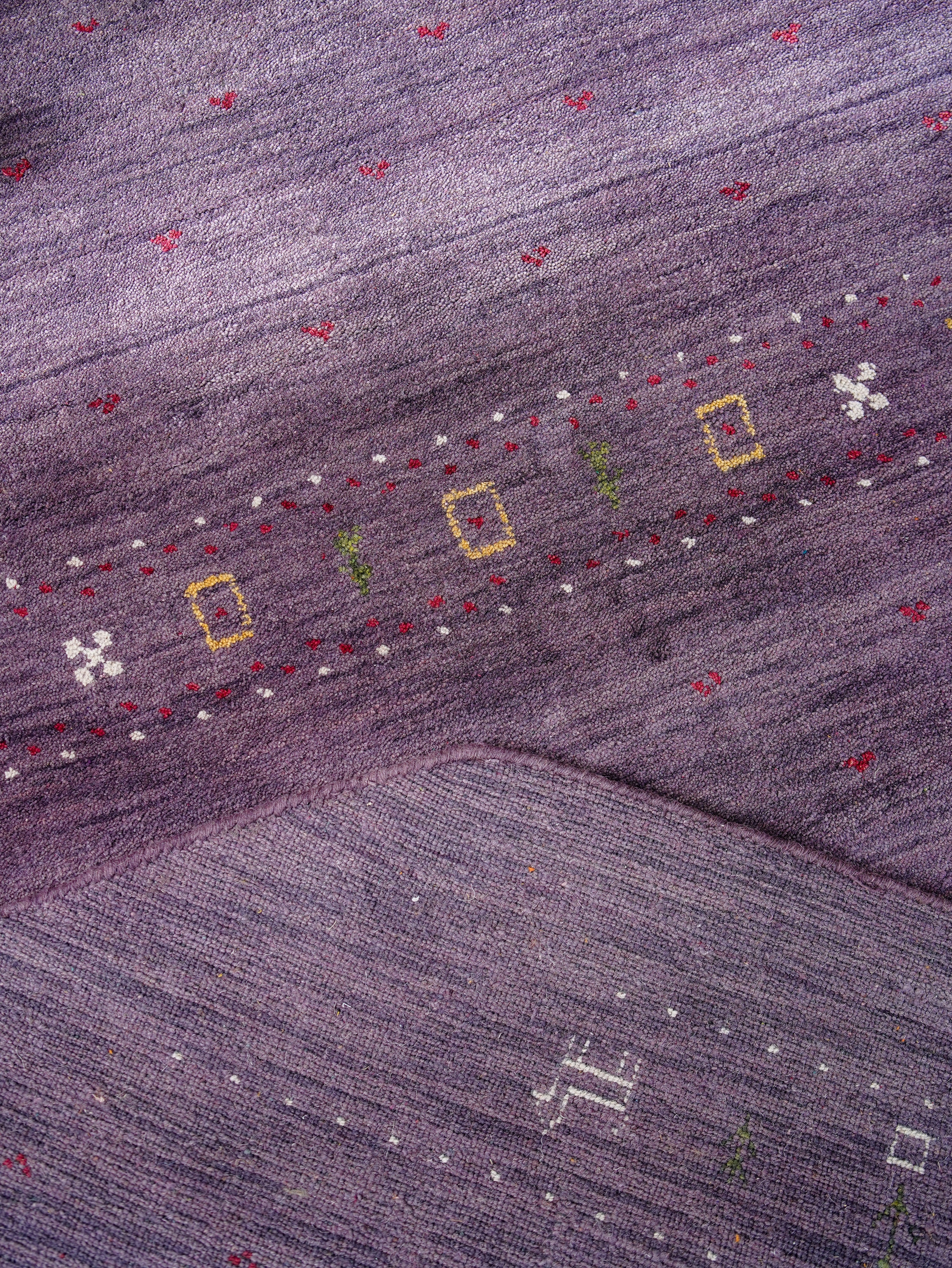 Teal Hand Knotted Wool Rug