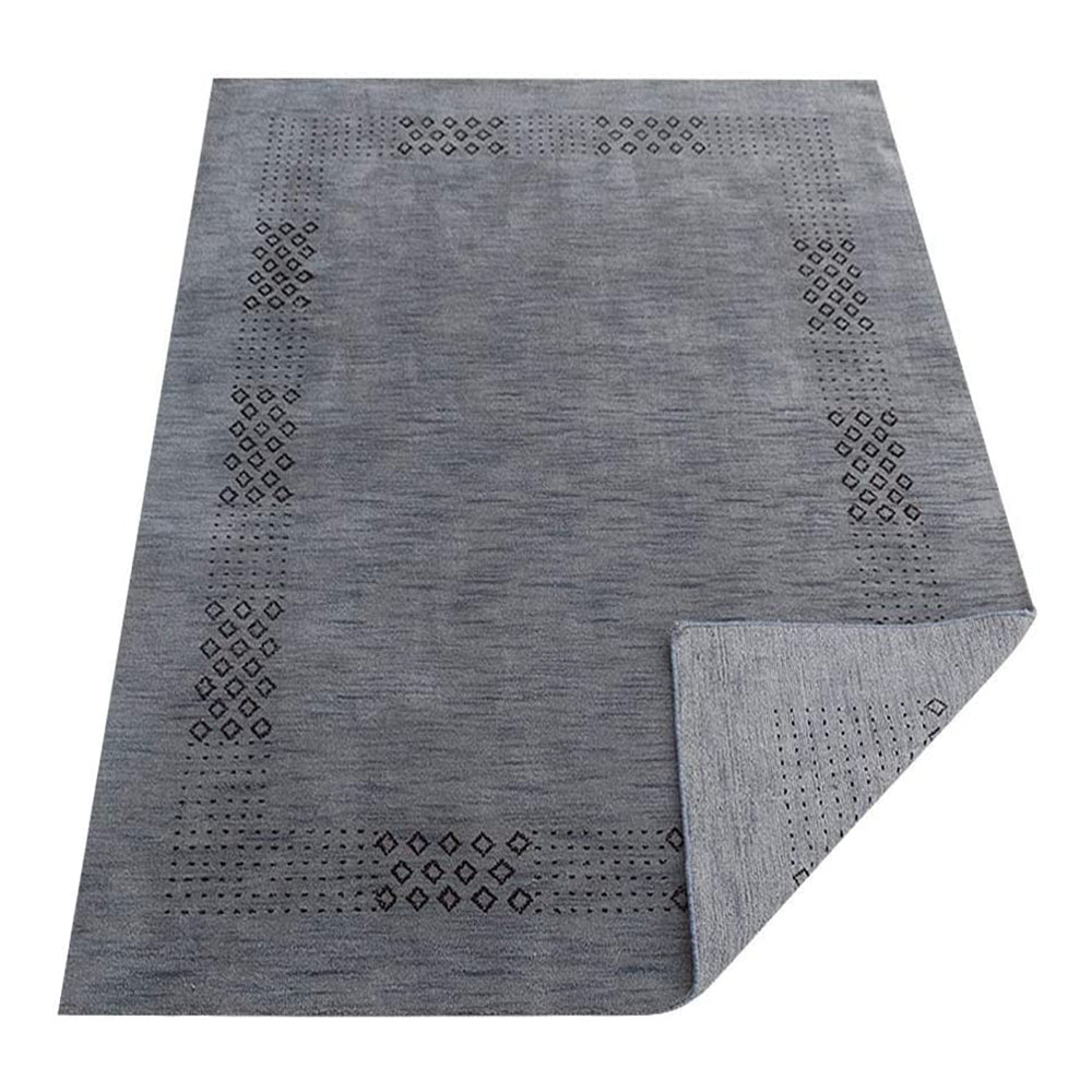 Teal Hand Knotted Wool Rug