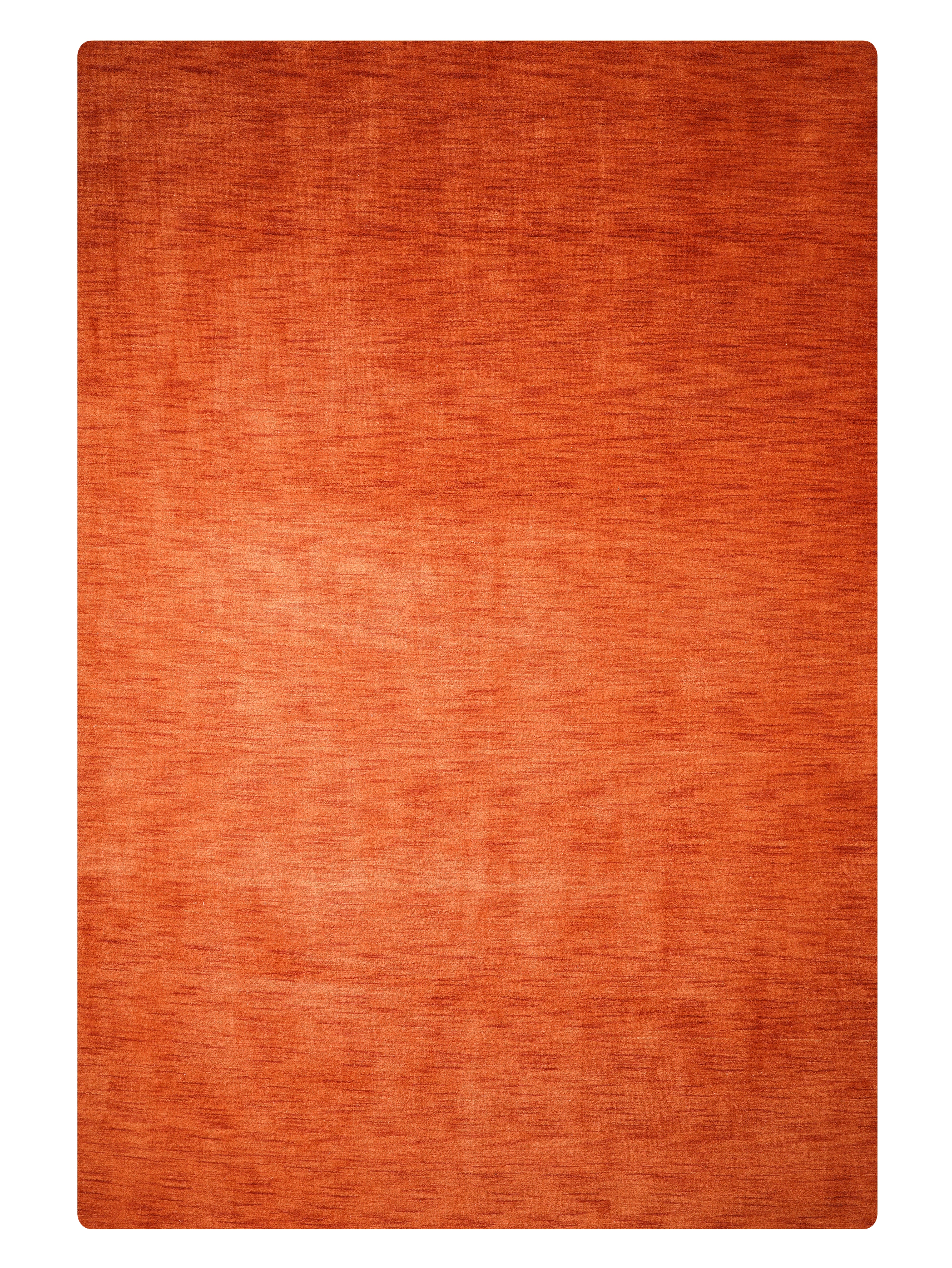Light Red Hand Knotted Wool Rug