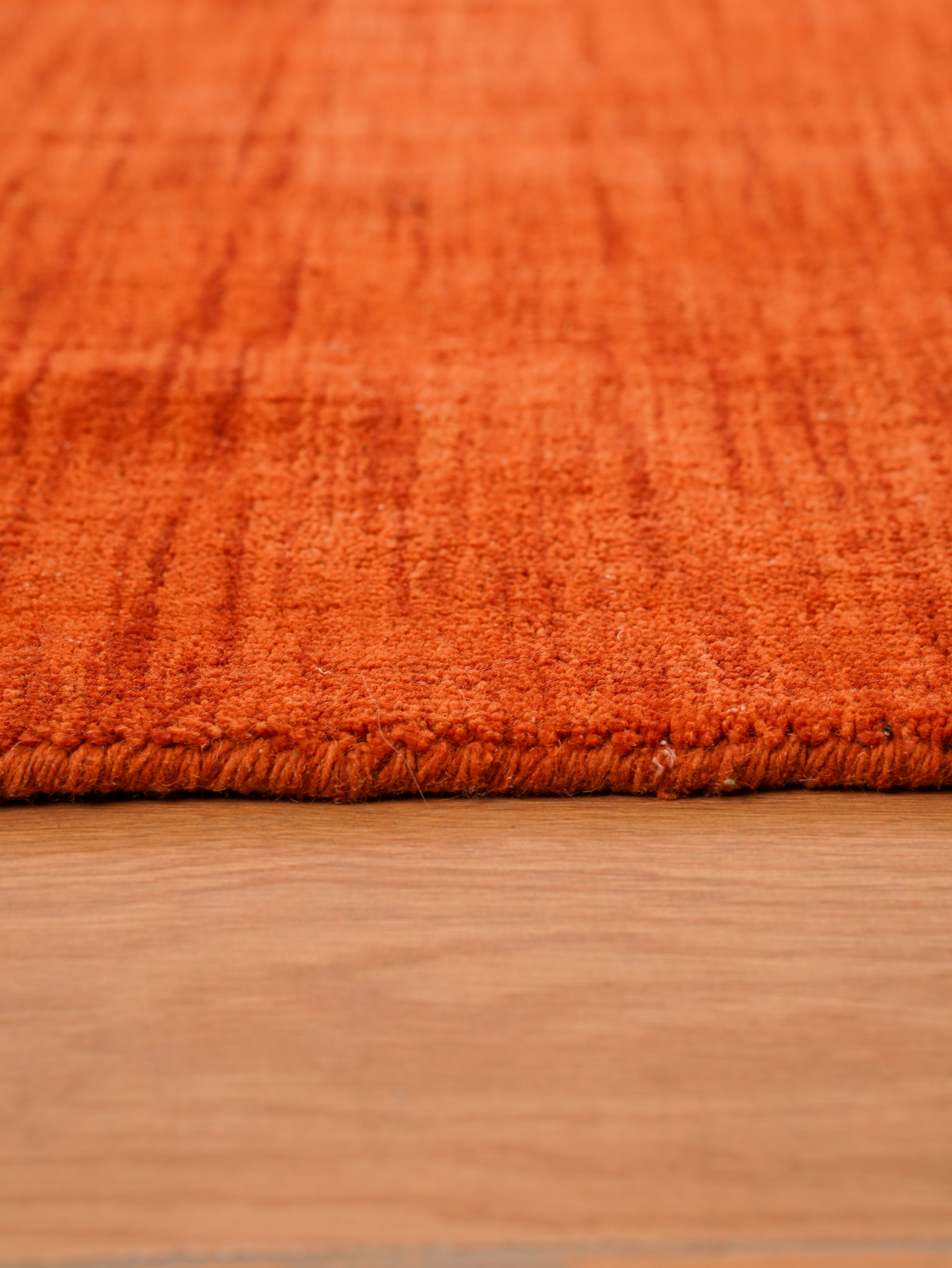 Light Red Hand Knotted Wool Rug
