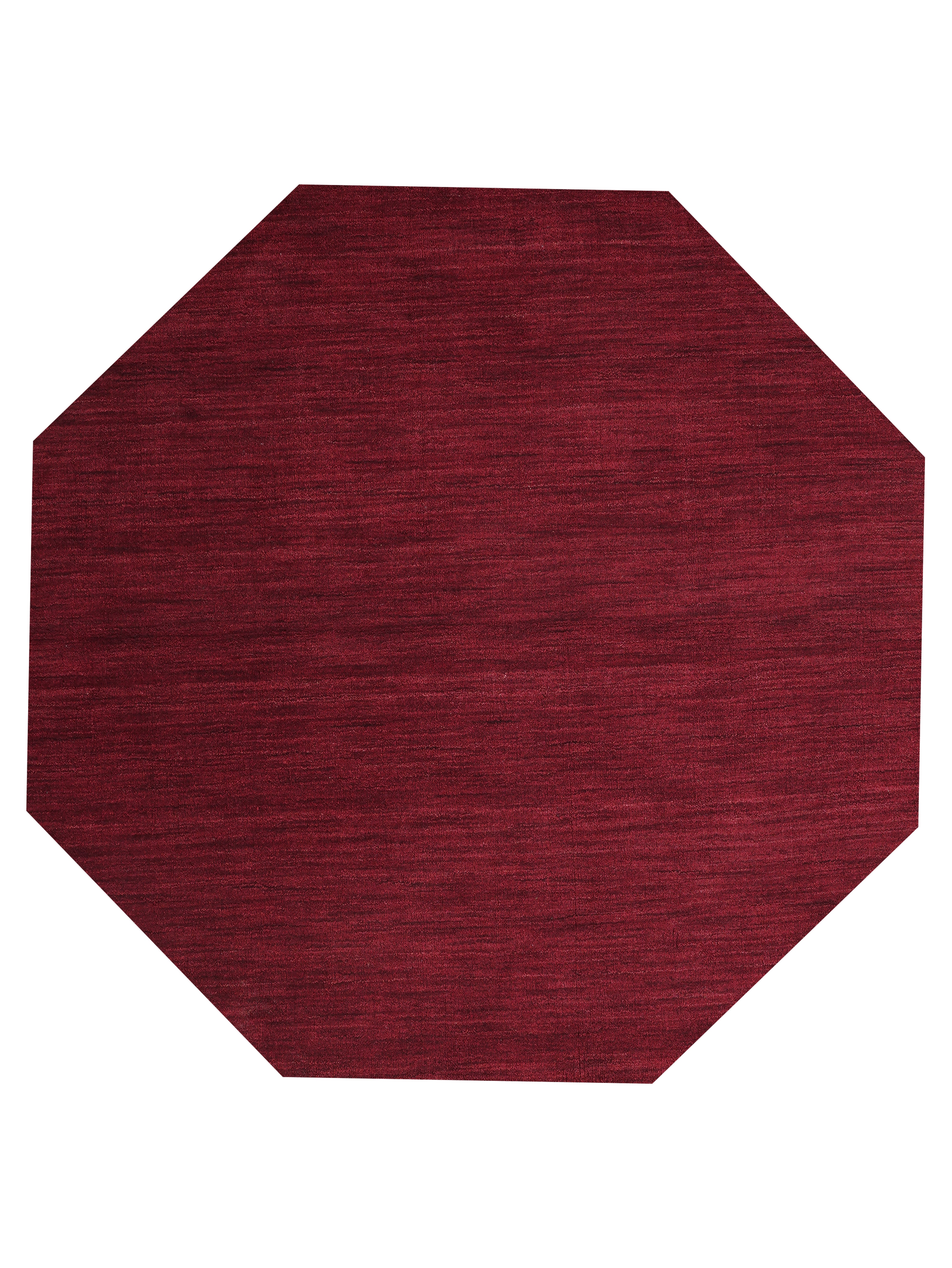 Red Solid Hand Knotted Wool Rug