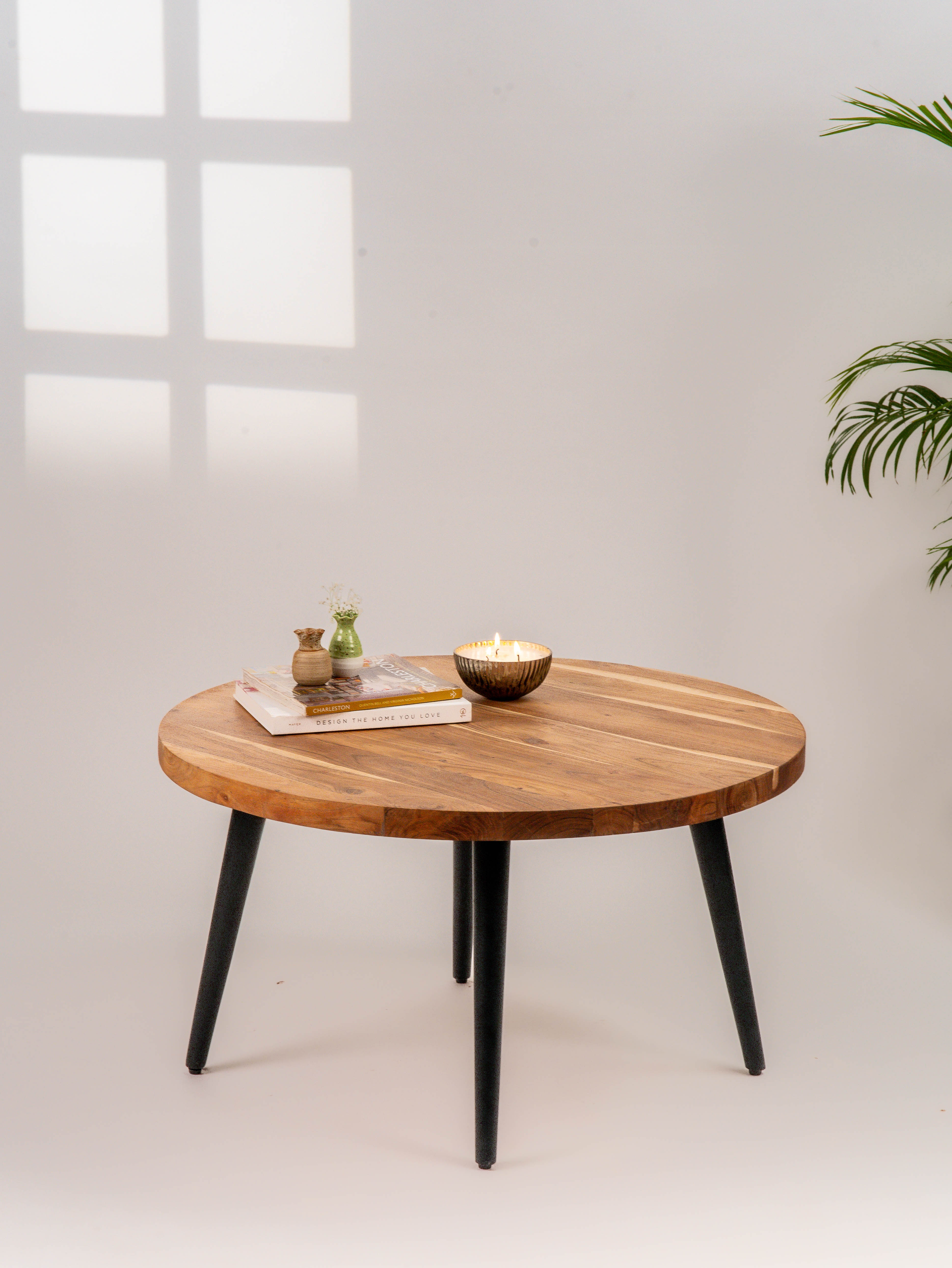 Magnolia Solid Wood Round Coffee Table (32") - Natural