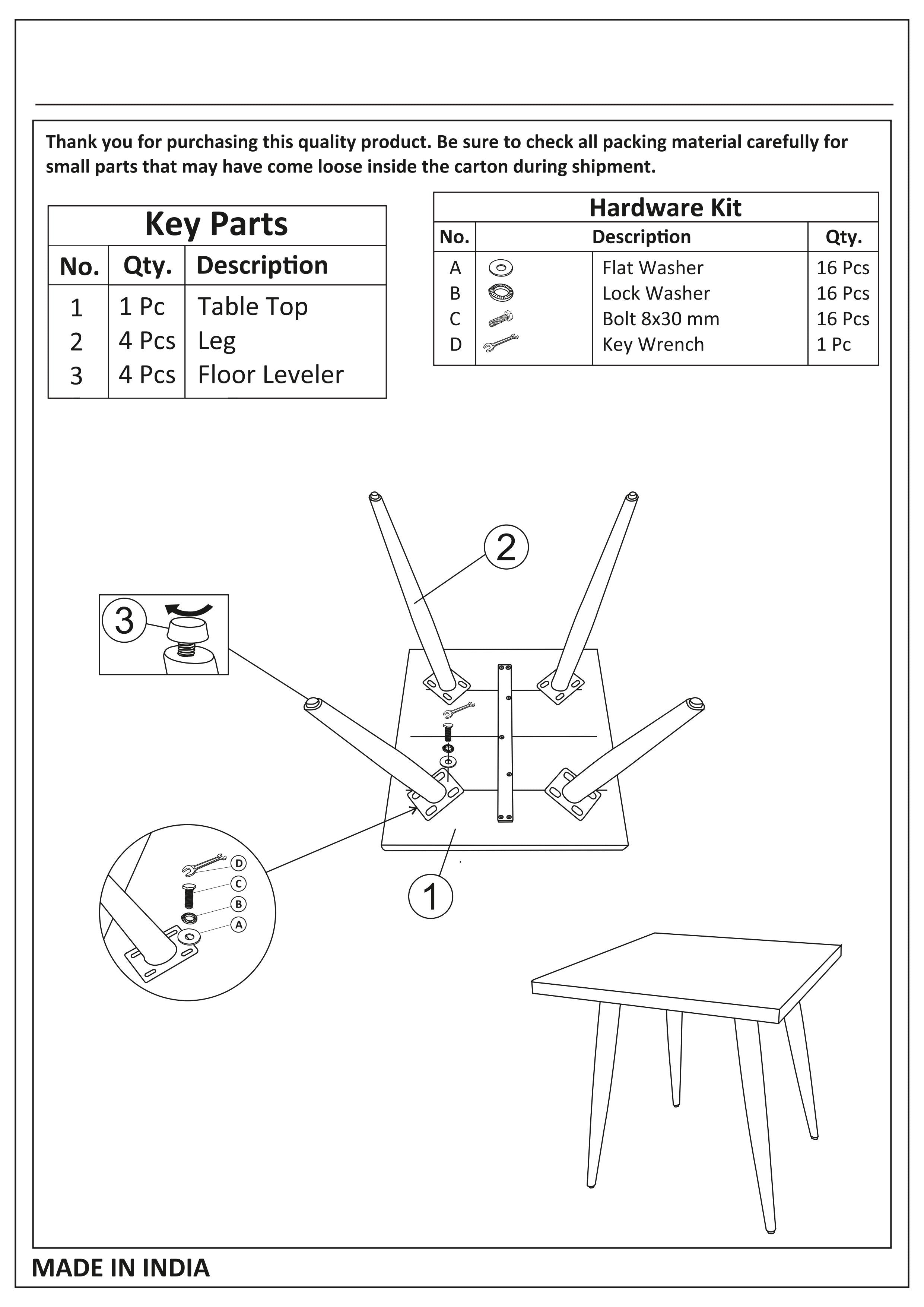 Main Solid Wood End Table (24") - Natural