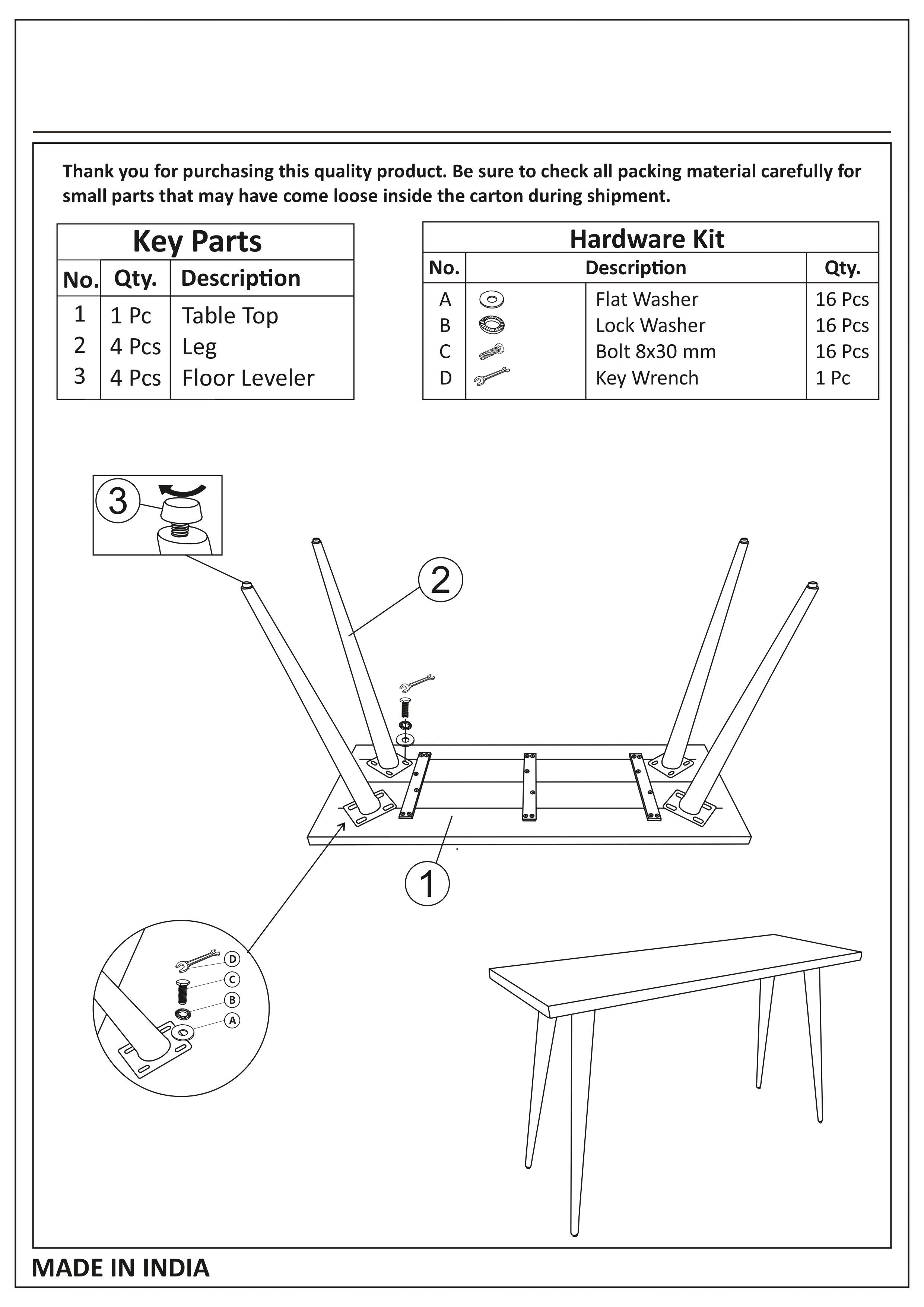 Main Solid Wood Console Table (50") - Natural