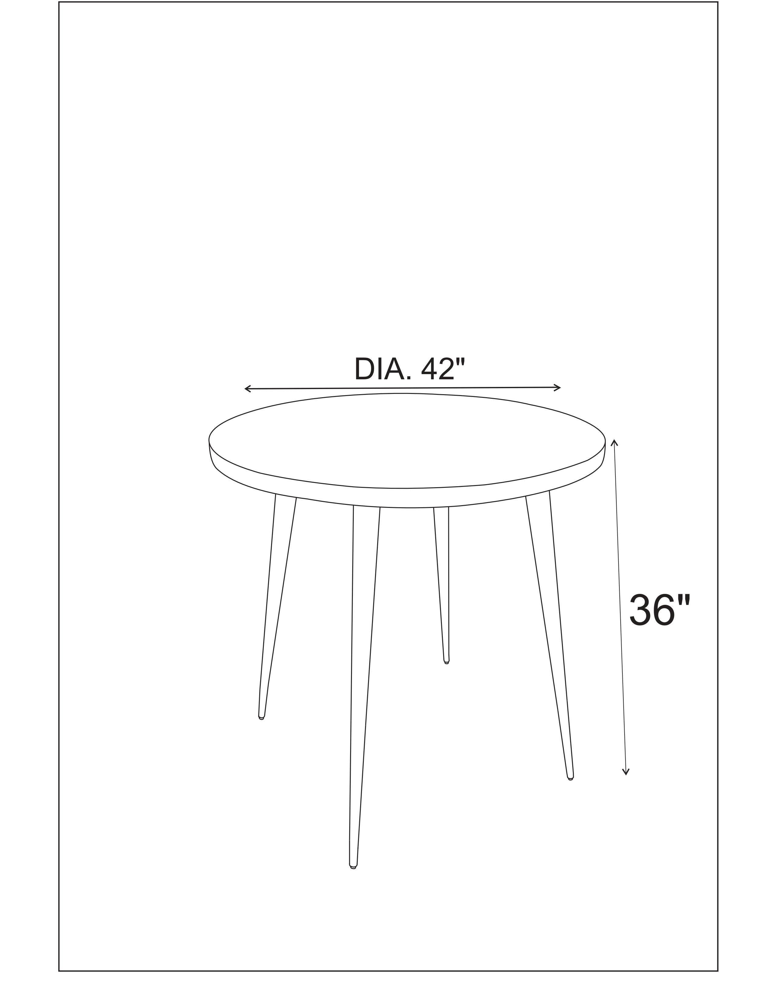 Magnolia Solid Wood Round Bar Table (42") - Natural