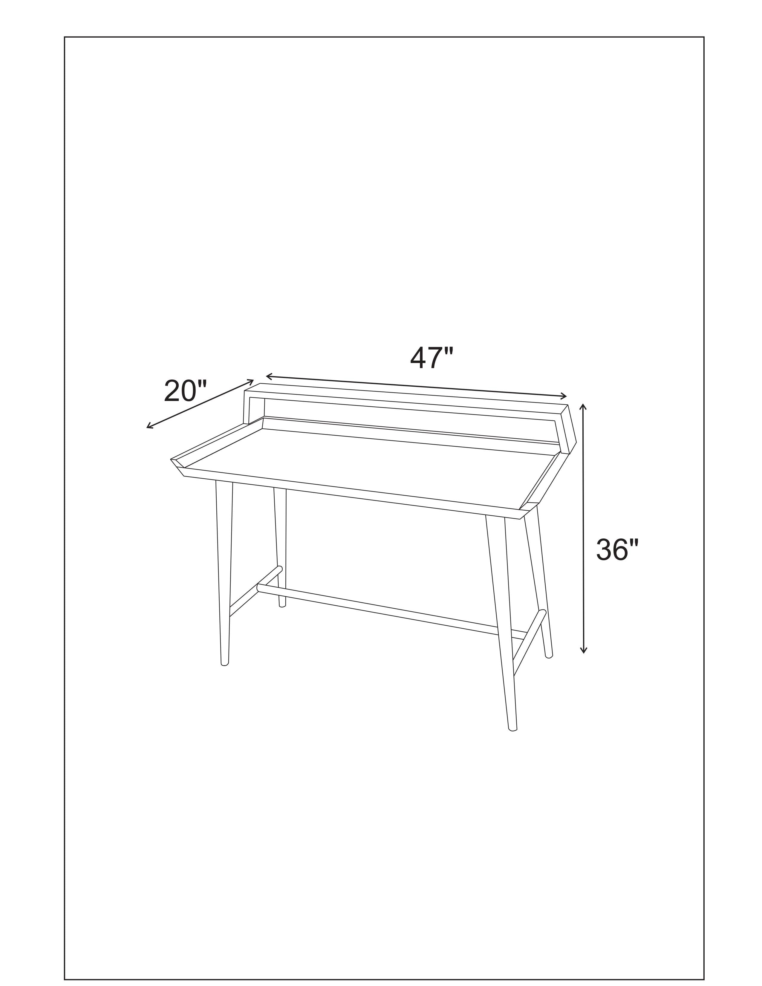 Zenith Solid Acacia Wood Desk - Walnut