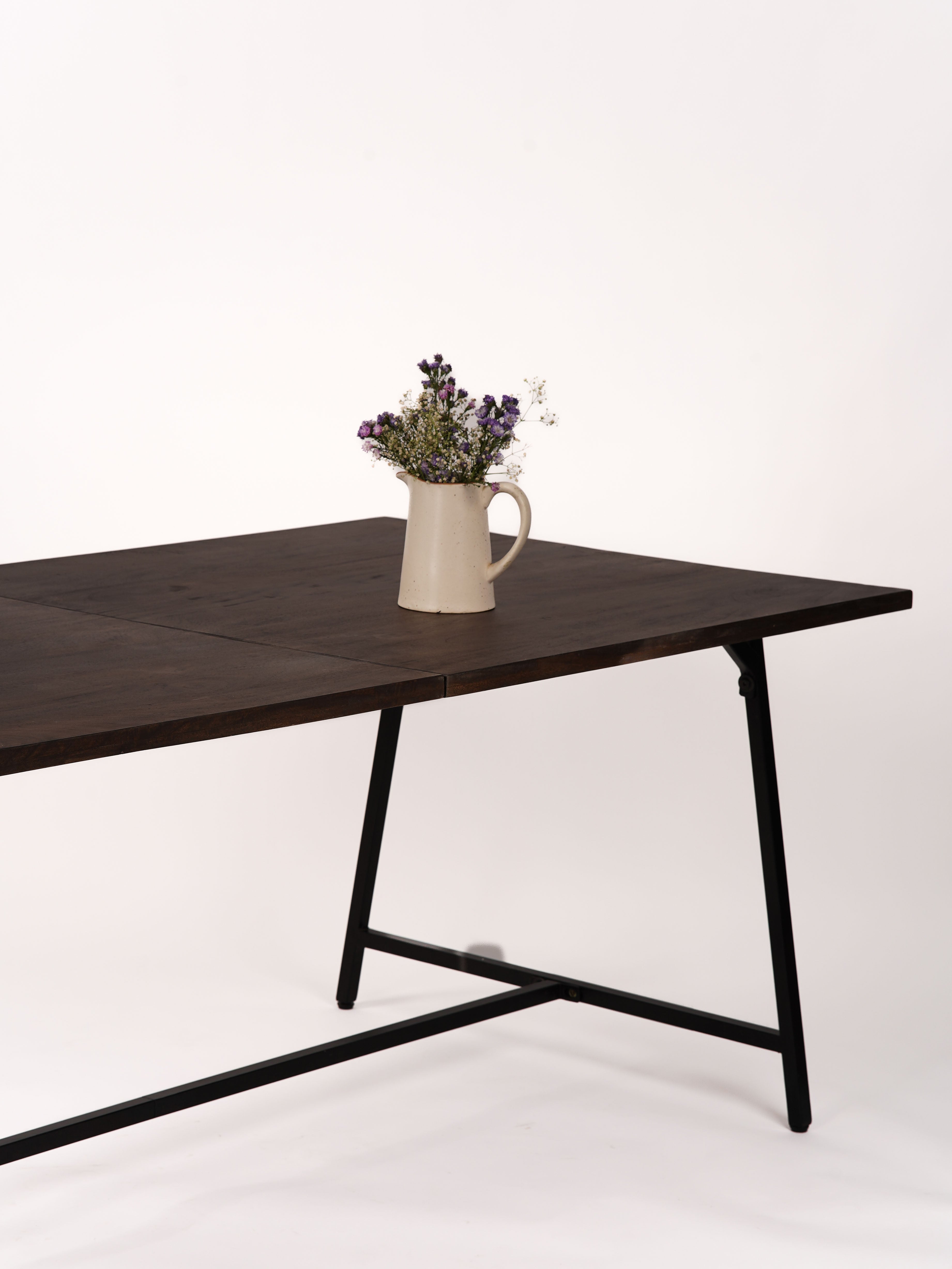 King Solid Wood Dining Table (79") - Walnut