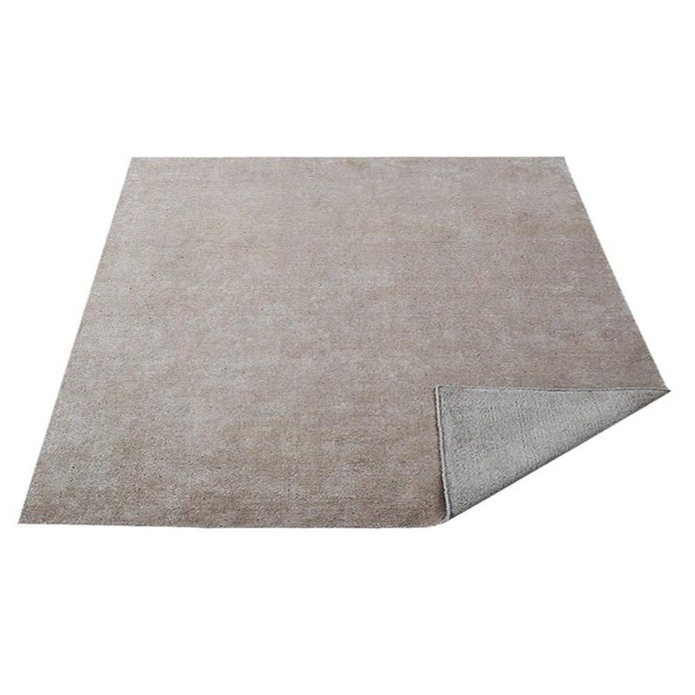 Solid Hand Knotted Silk Rug