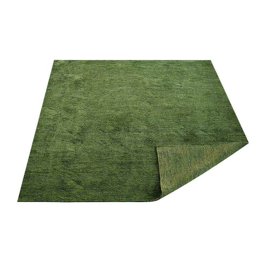 Solid Hand Knotted Silk Rug