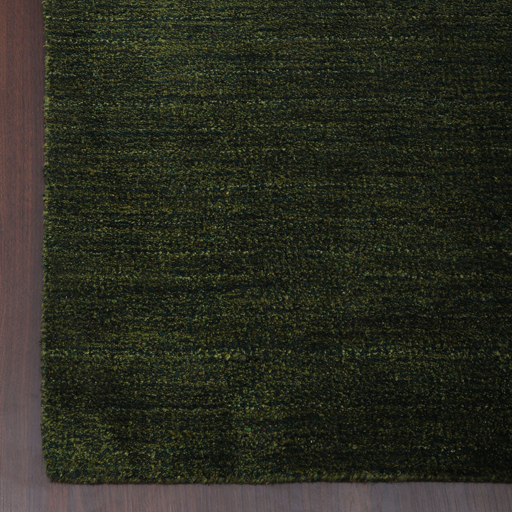 Solid Hand Knotted Silk Rug