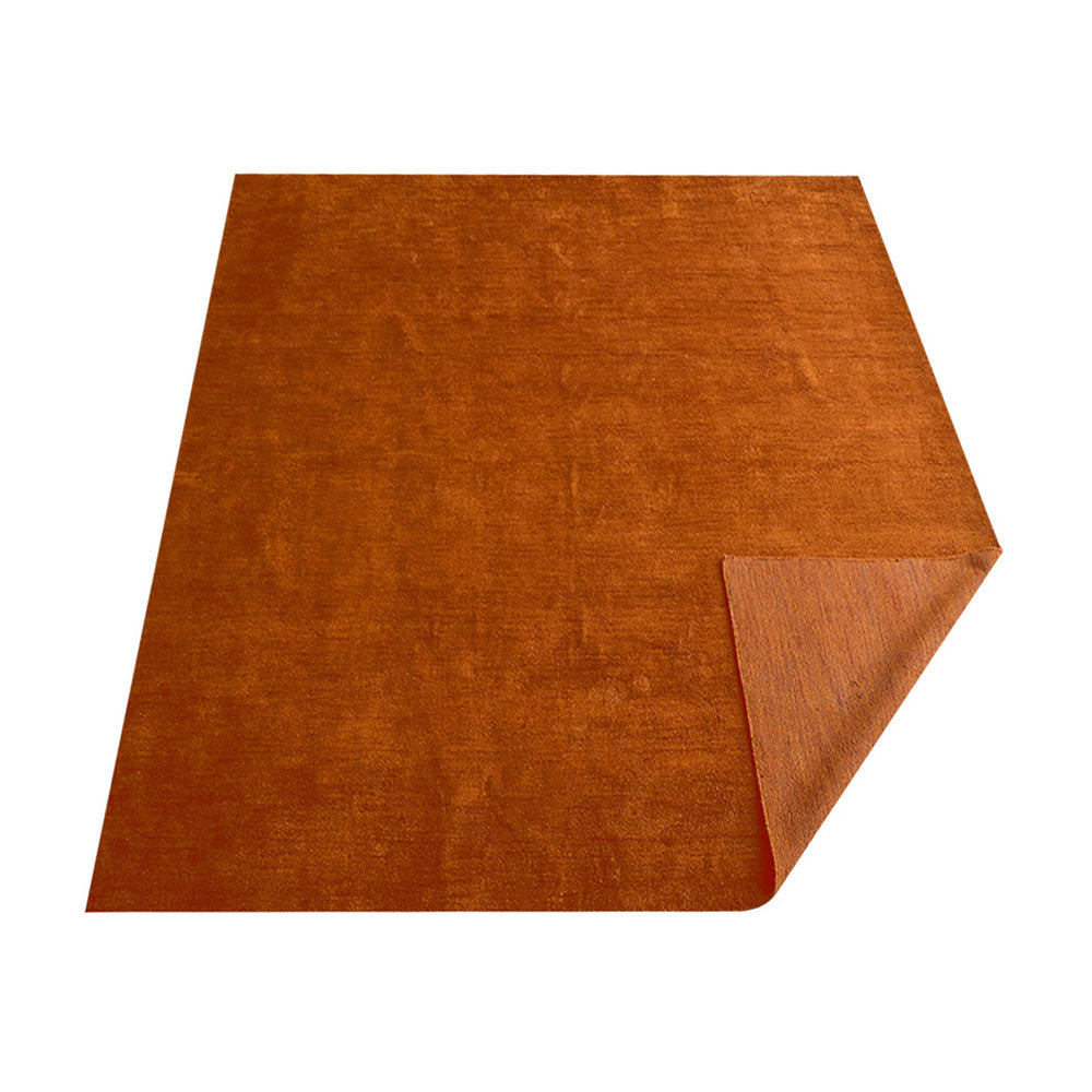 Solid Hand Knotted Silk Rug
