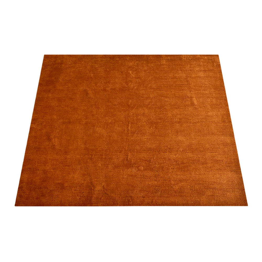 Solid Hand Knotted Silk Rug
