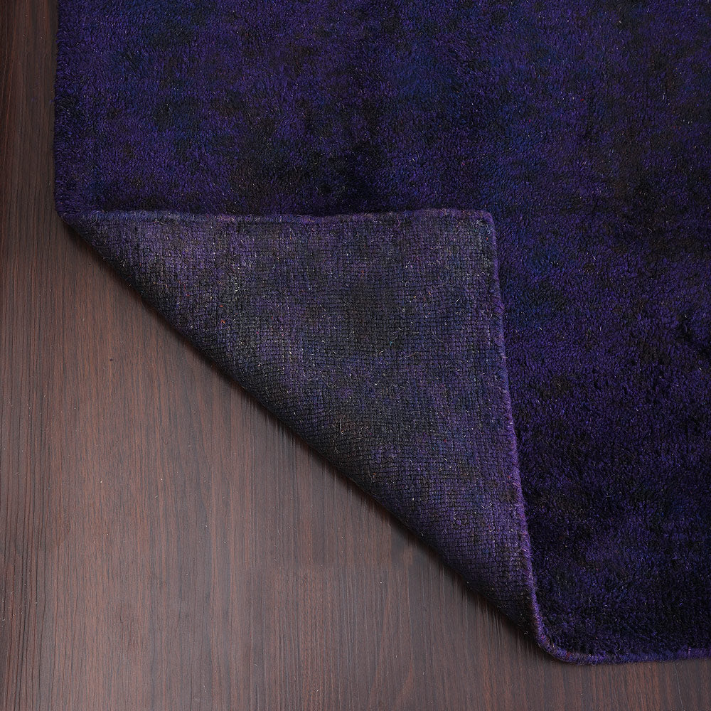 Solid Hand Knotted Silk Rug