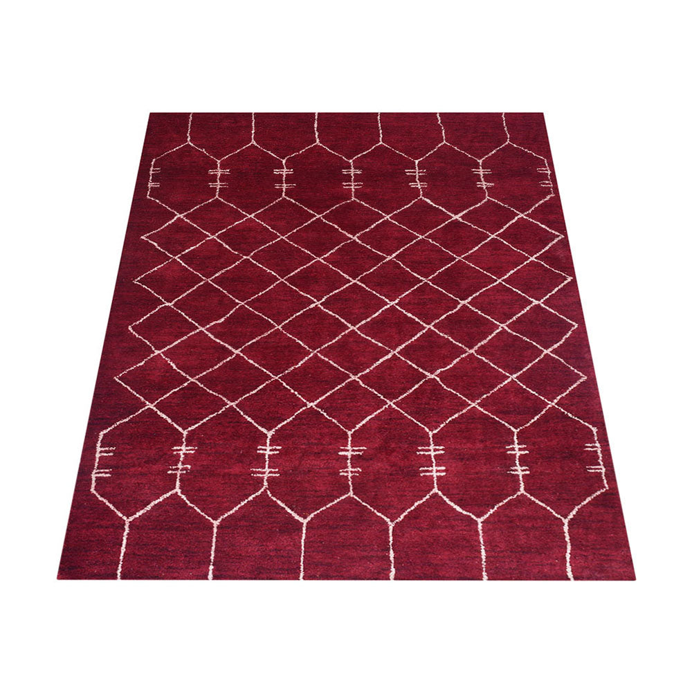 Vedika Hand Knotted Silk Blue Area Rug