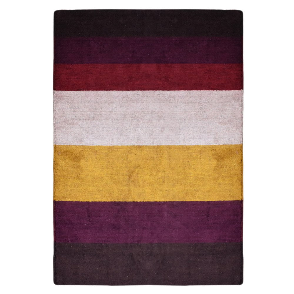 Lines Hand Knotted Silk & Wool Rug
