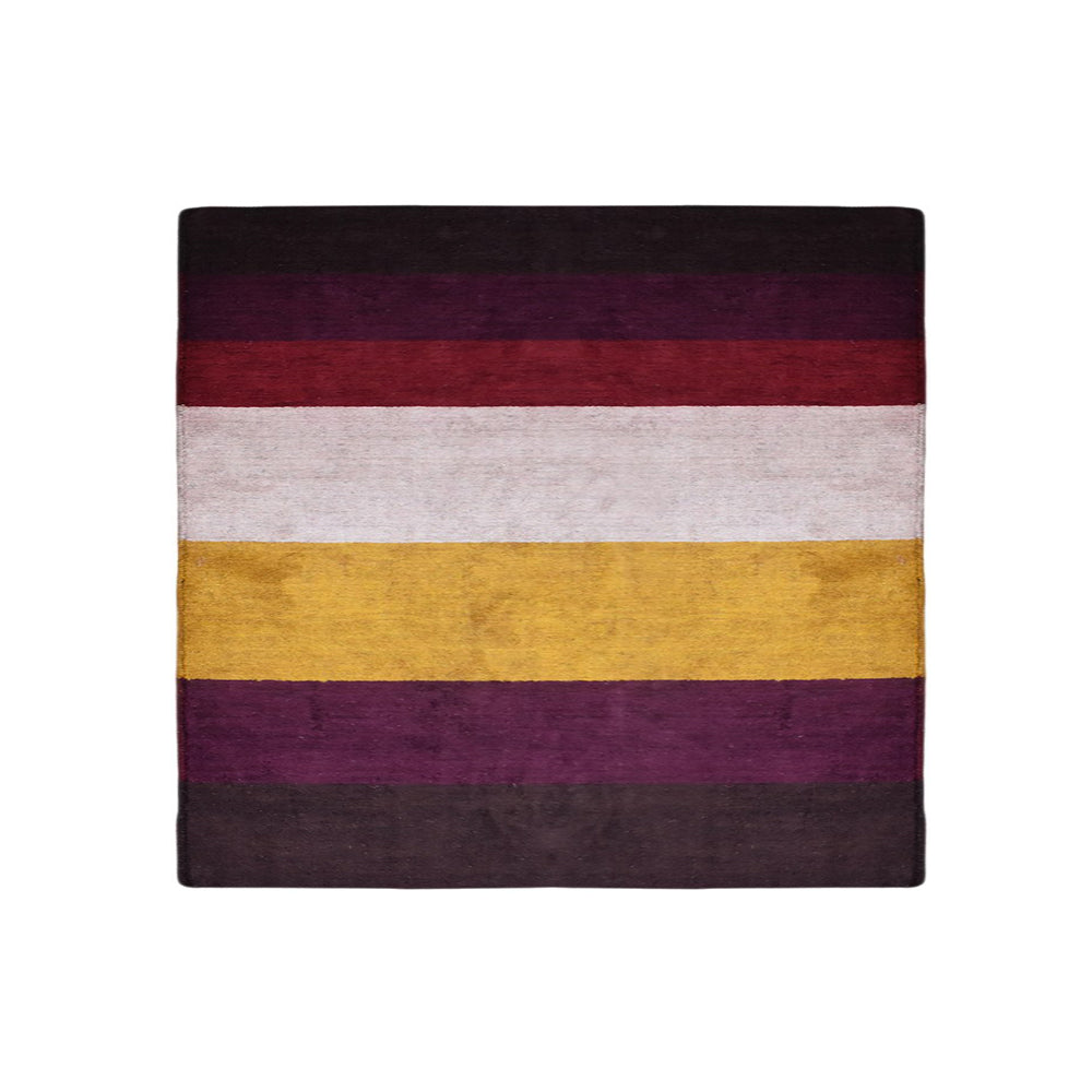 Lines Hand Knotted Silk & Wool Rug