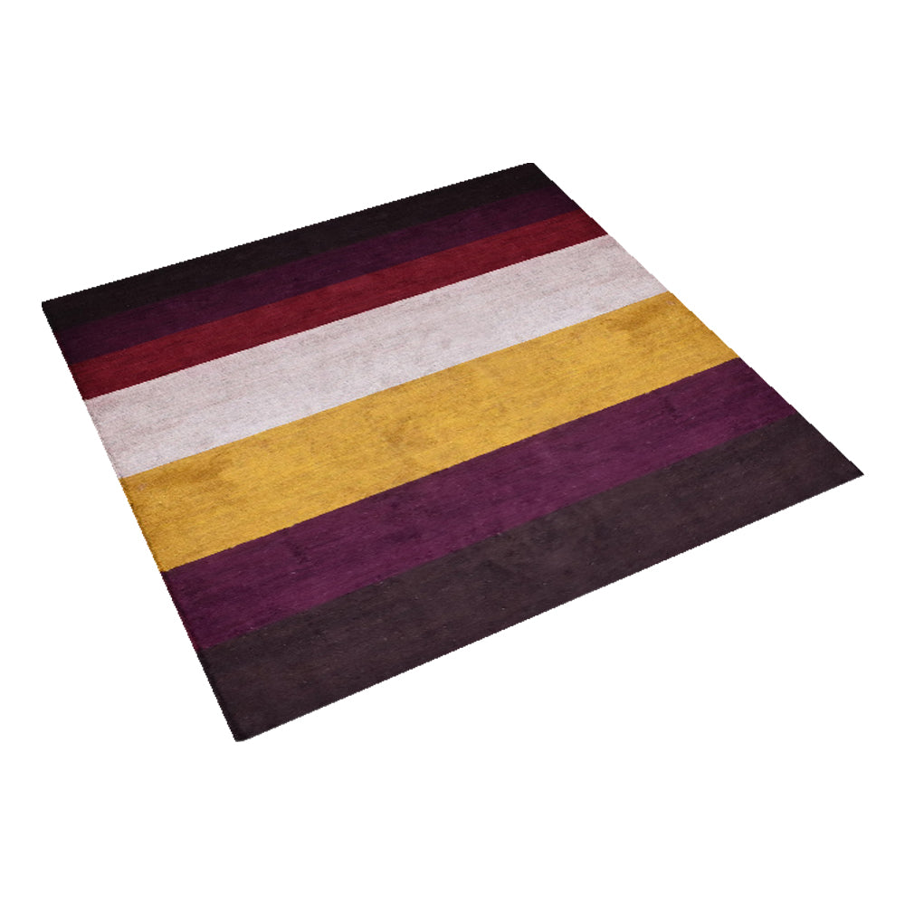 Lines Hand Knotted Silk & Wool Rug