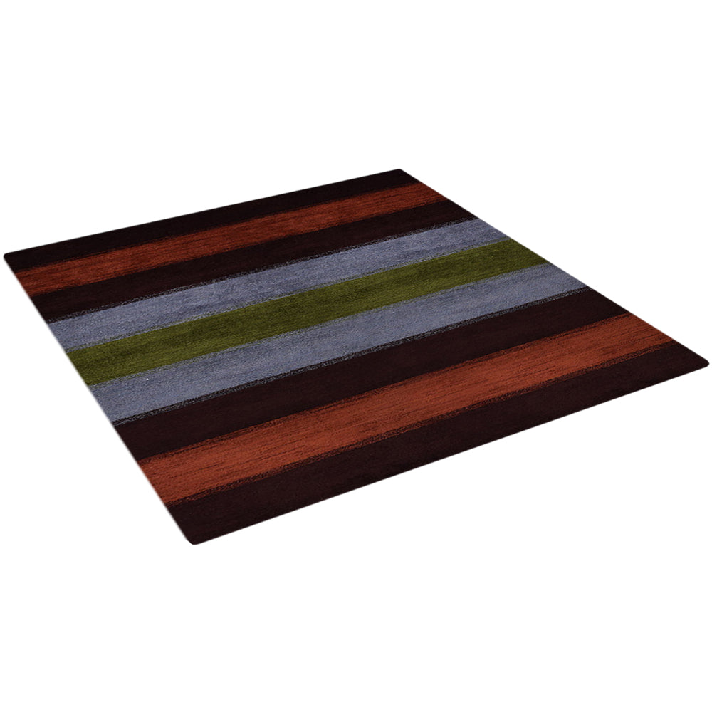 Lines Hand Knotted Silk & Wool Rug
