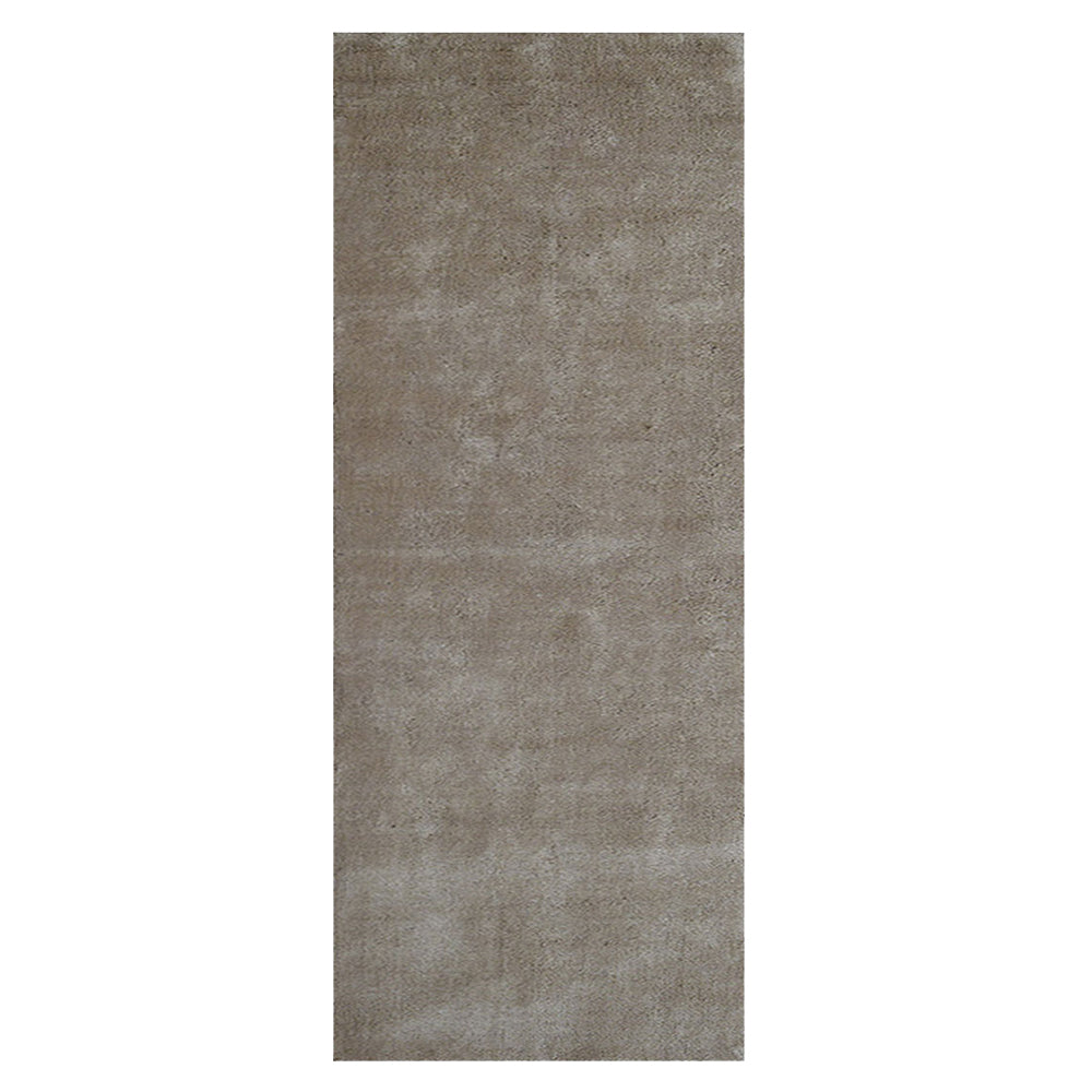 Solid Hand Knotted Silk & Wool Rug