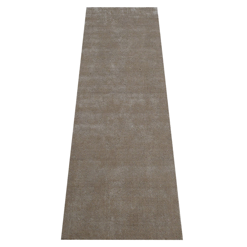 Solid Hand Knotted Silk & Wool Rug