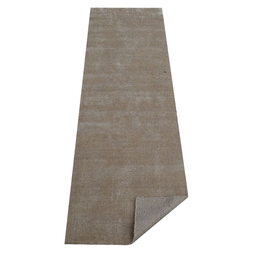 Solid Hand Knotted Silk & Wool Rug