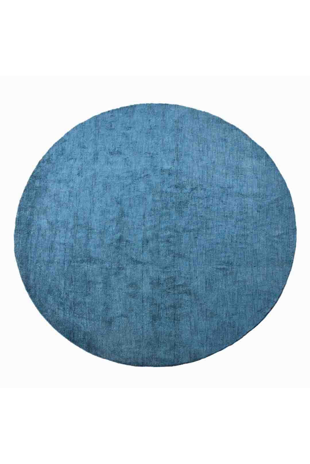 Solid Hand Knotted Silk & Wool Rug
