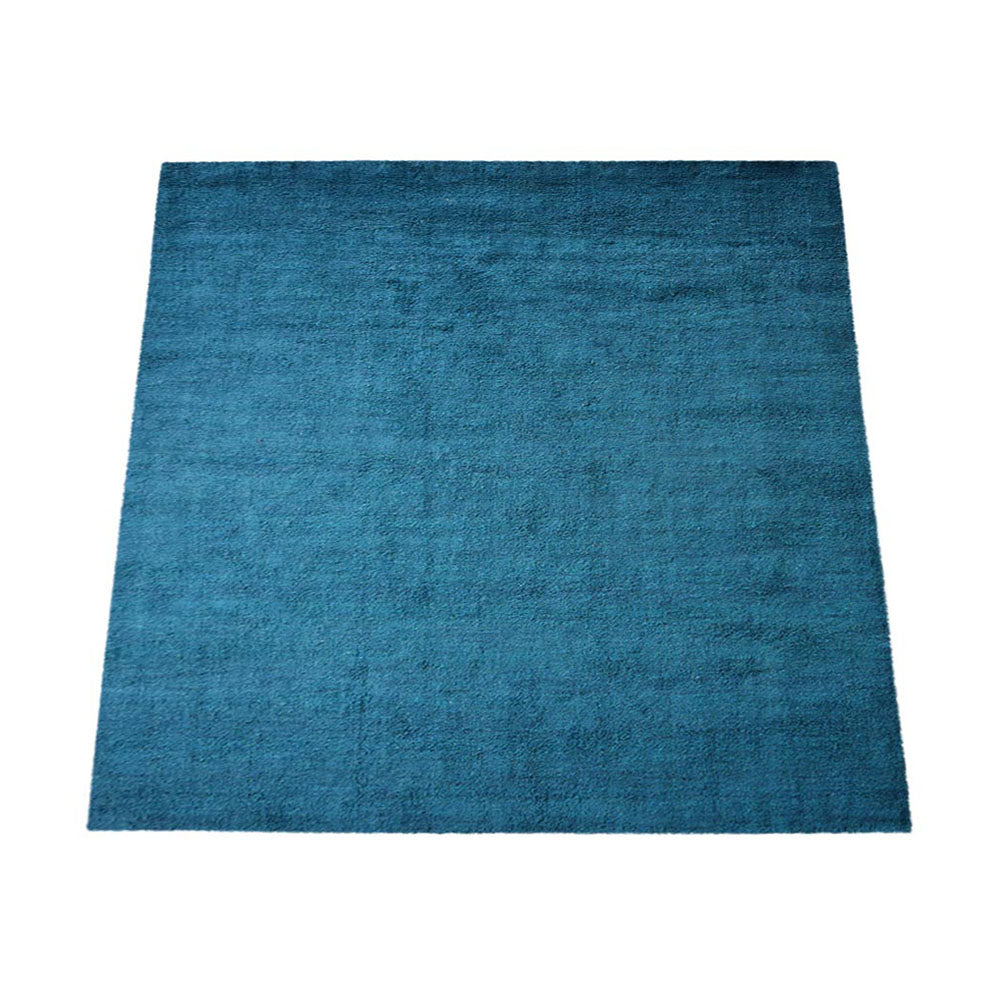 Solid Hand Knotted Silk & Wool Rug