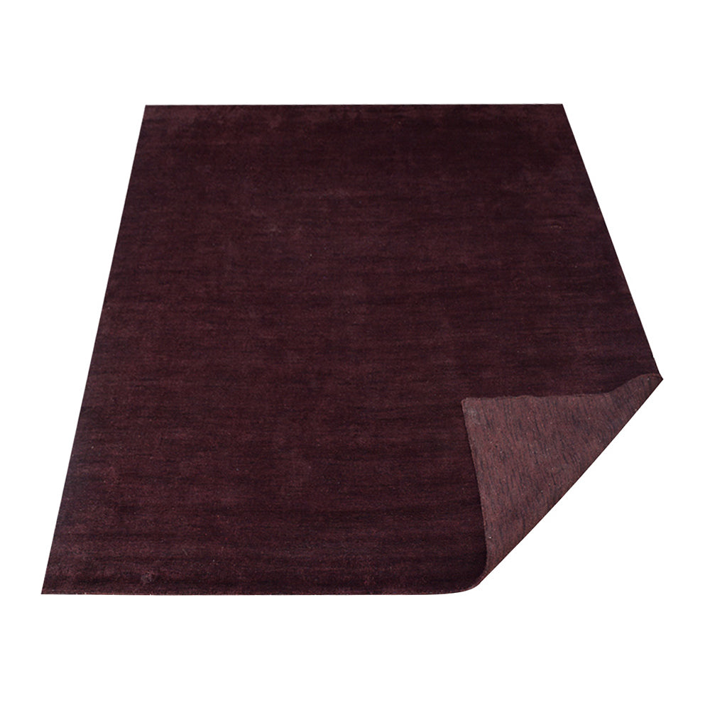 Solid Hand Knotted Silk & Wool Rug