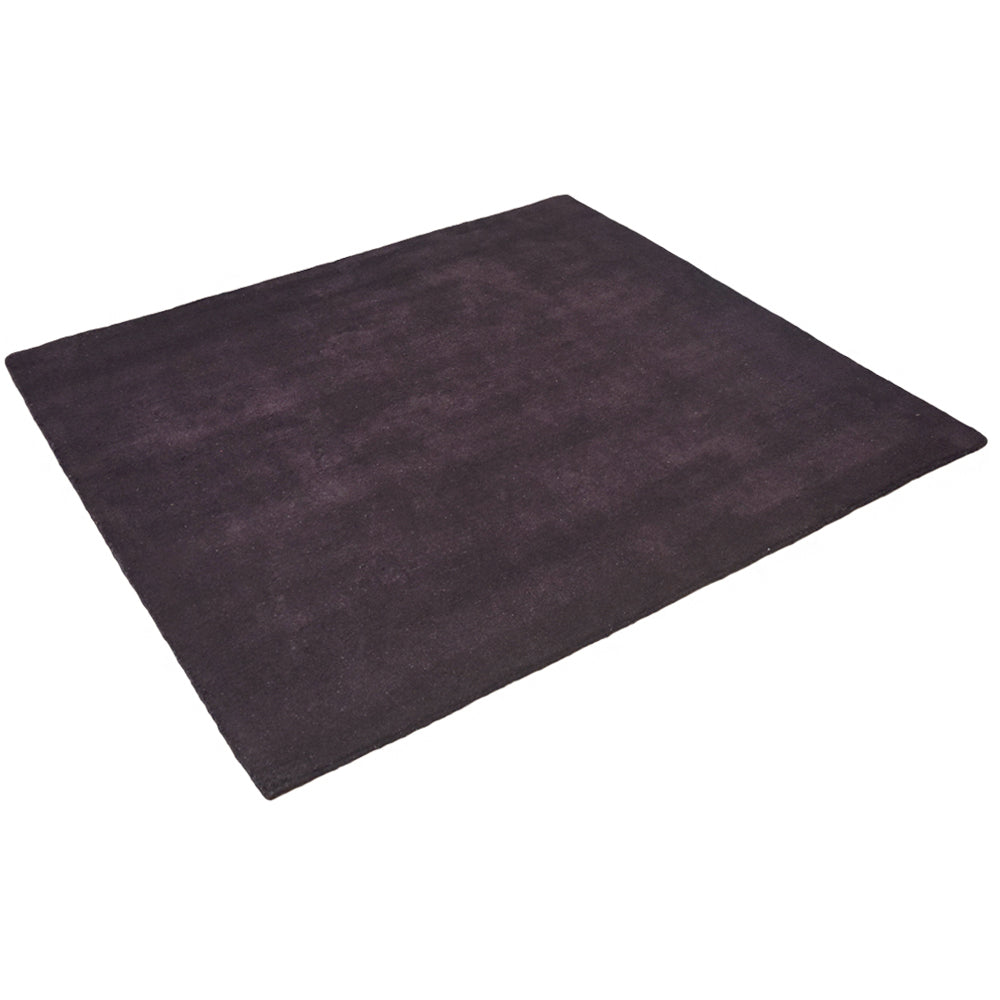 Solid Hand Knotted Silk & Wool Rug