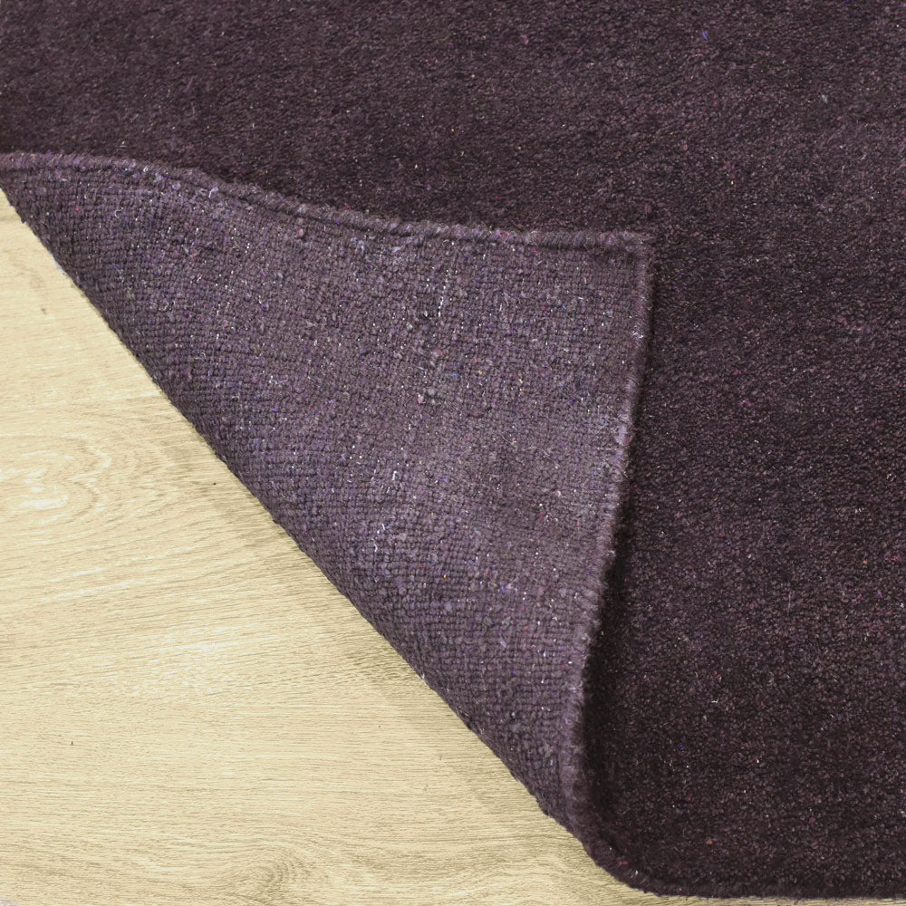 Solid Hand Knotted Silk & Wool Rug