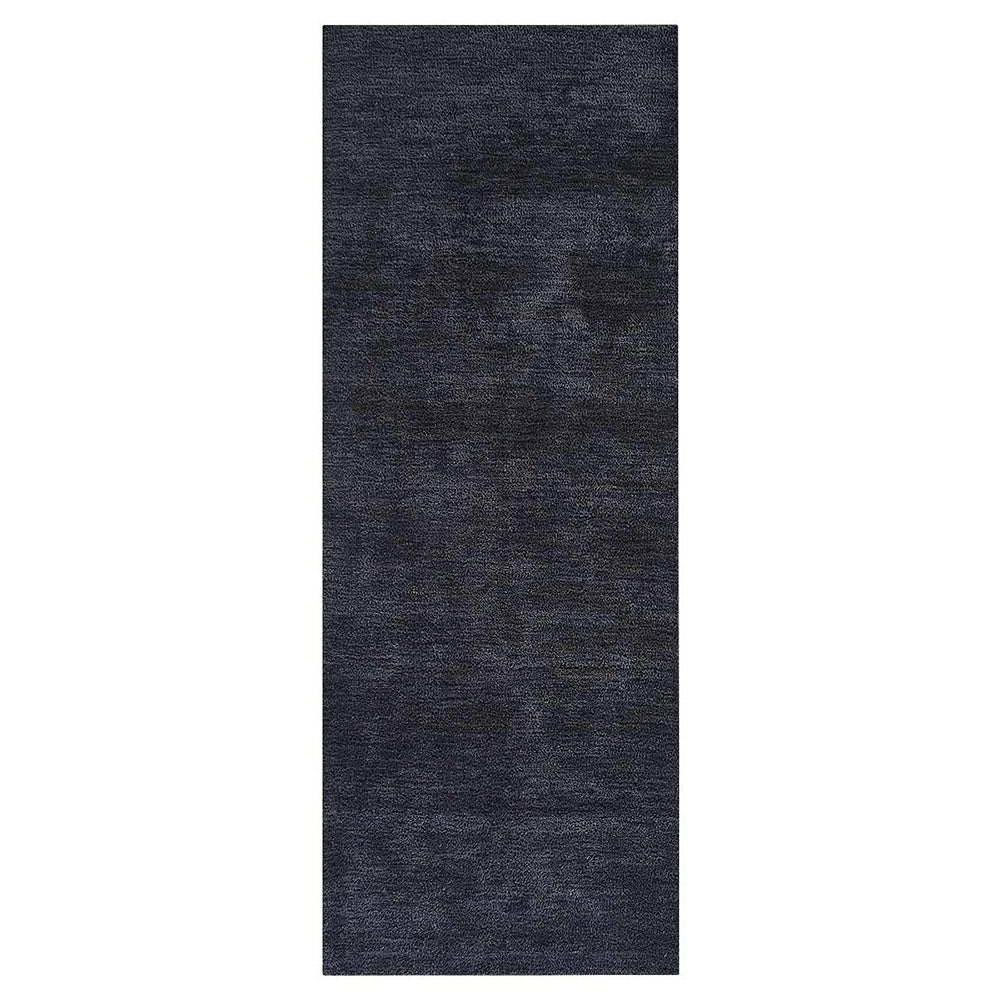 Solid Hand Knotted Silk & Wool Rug