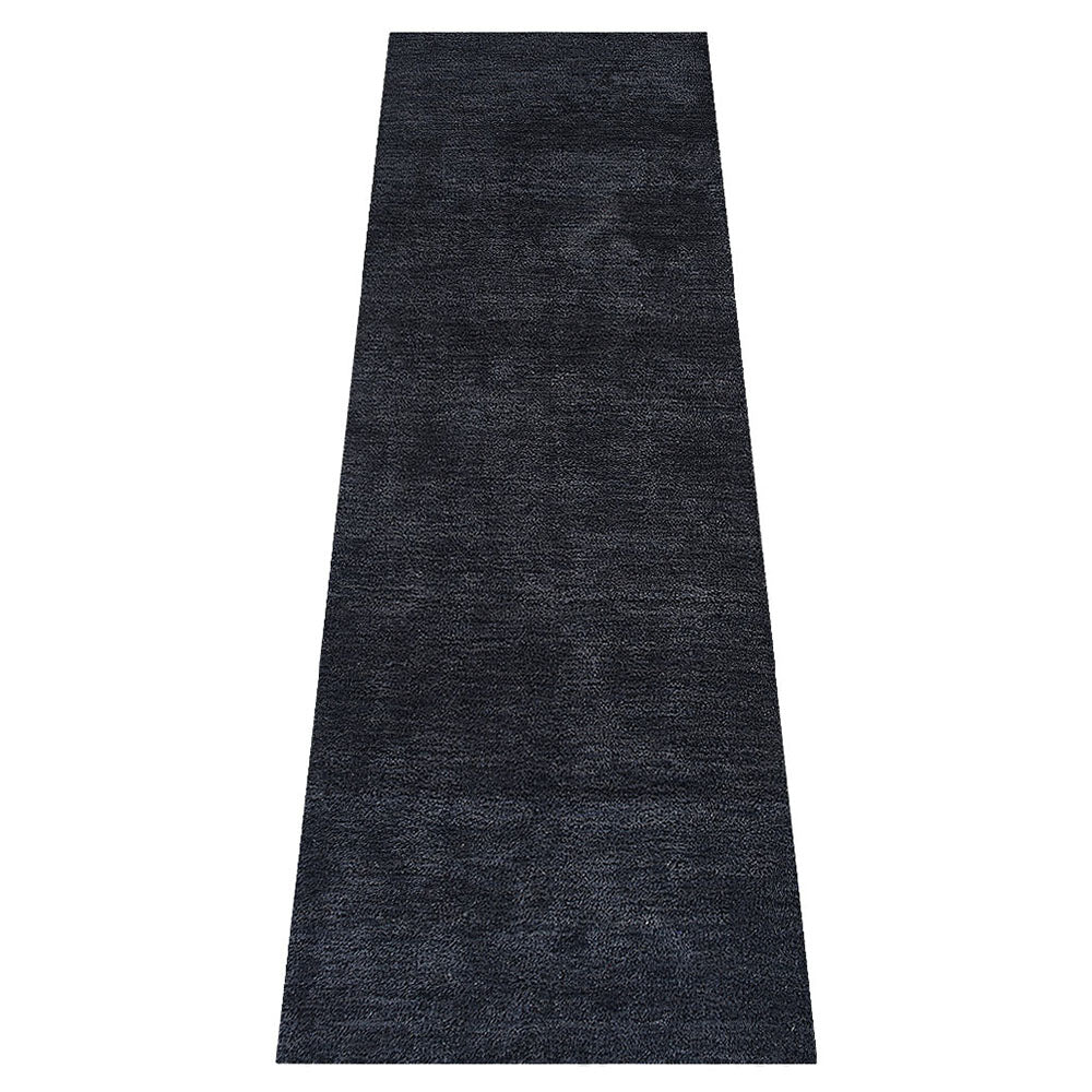 Solid Hand Knotted Silk & Wool Rug