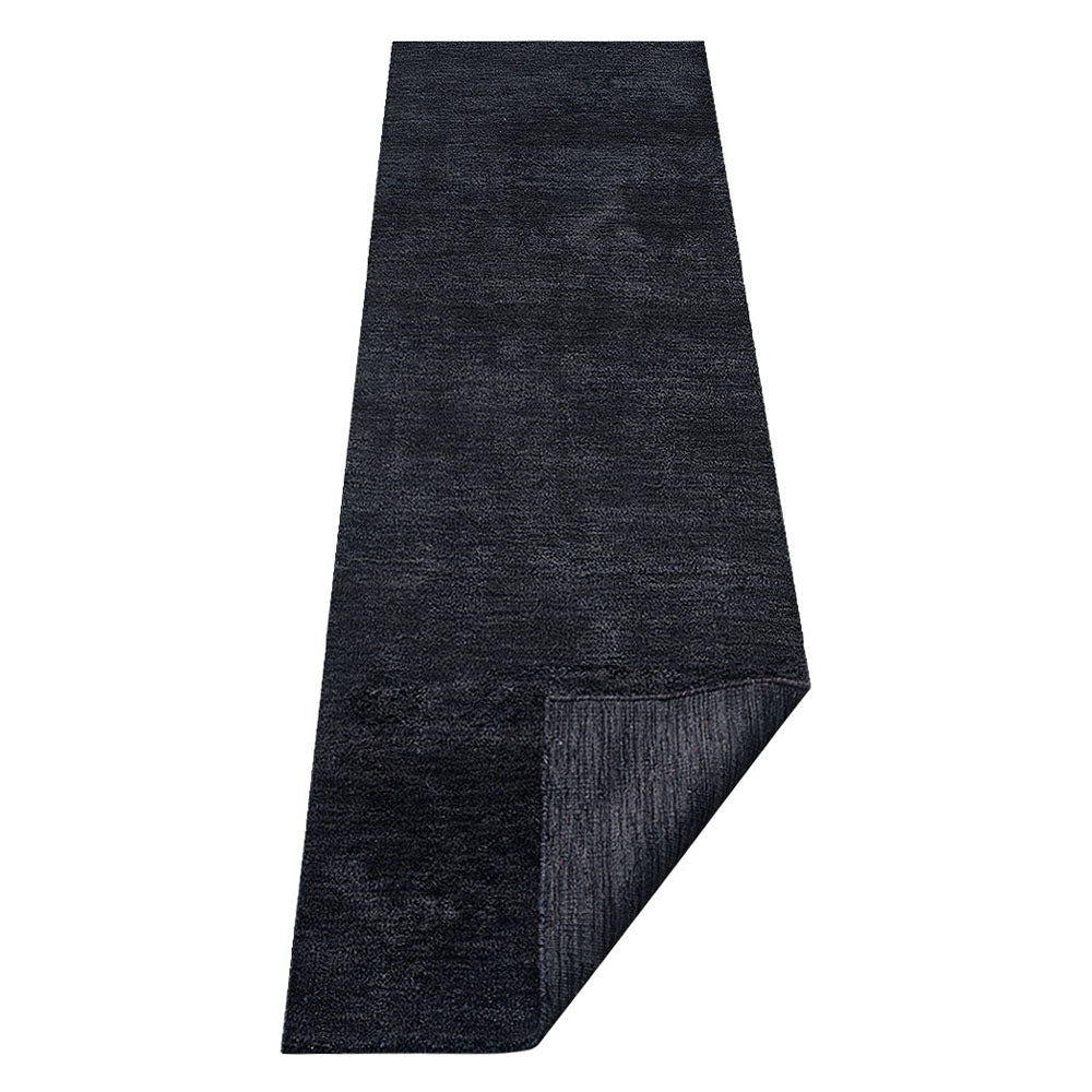 Solid Hand Knotted Silk & Wool Rug