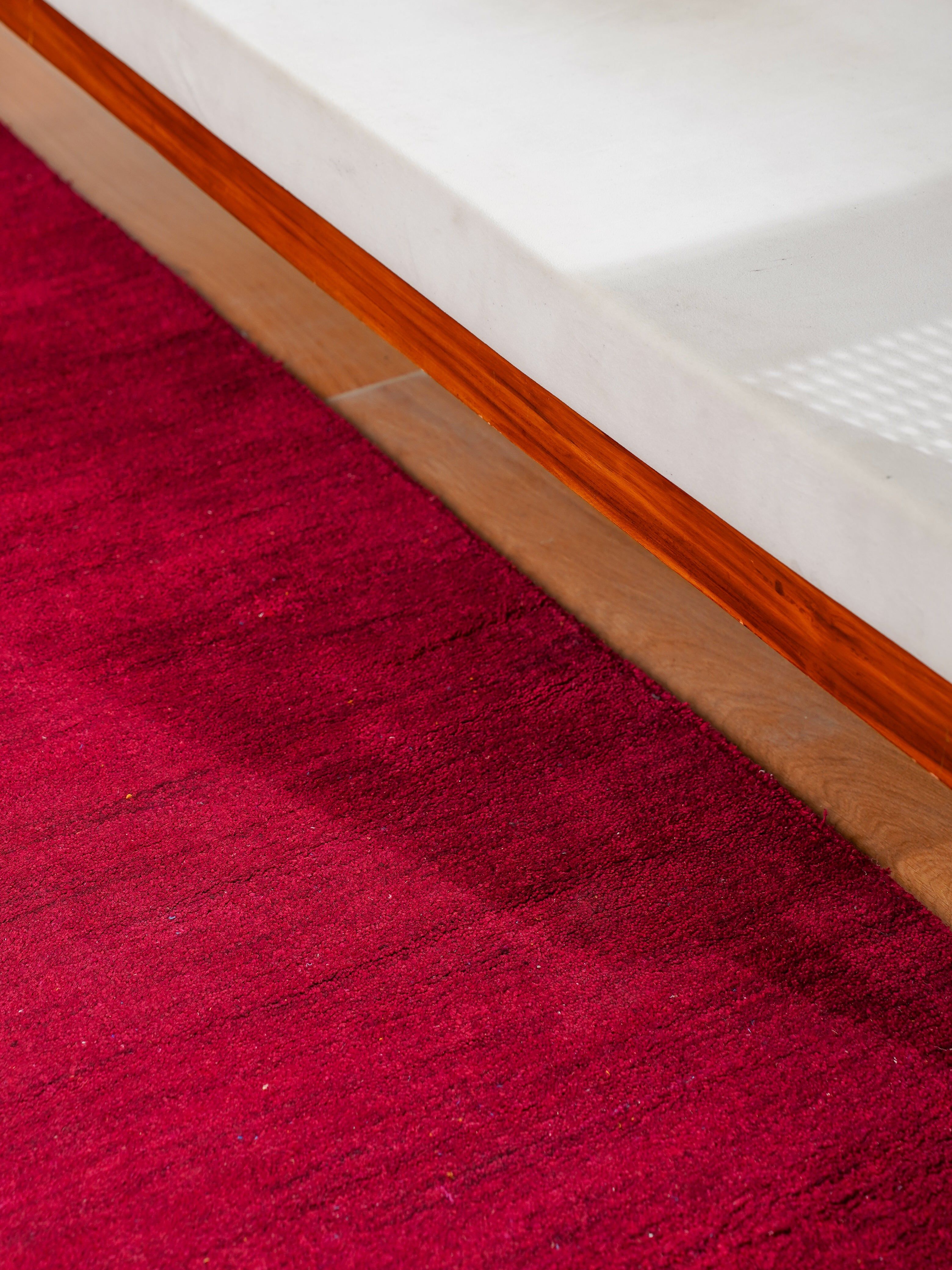 Solid Hand Knotted Silk & Wool Rug