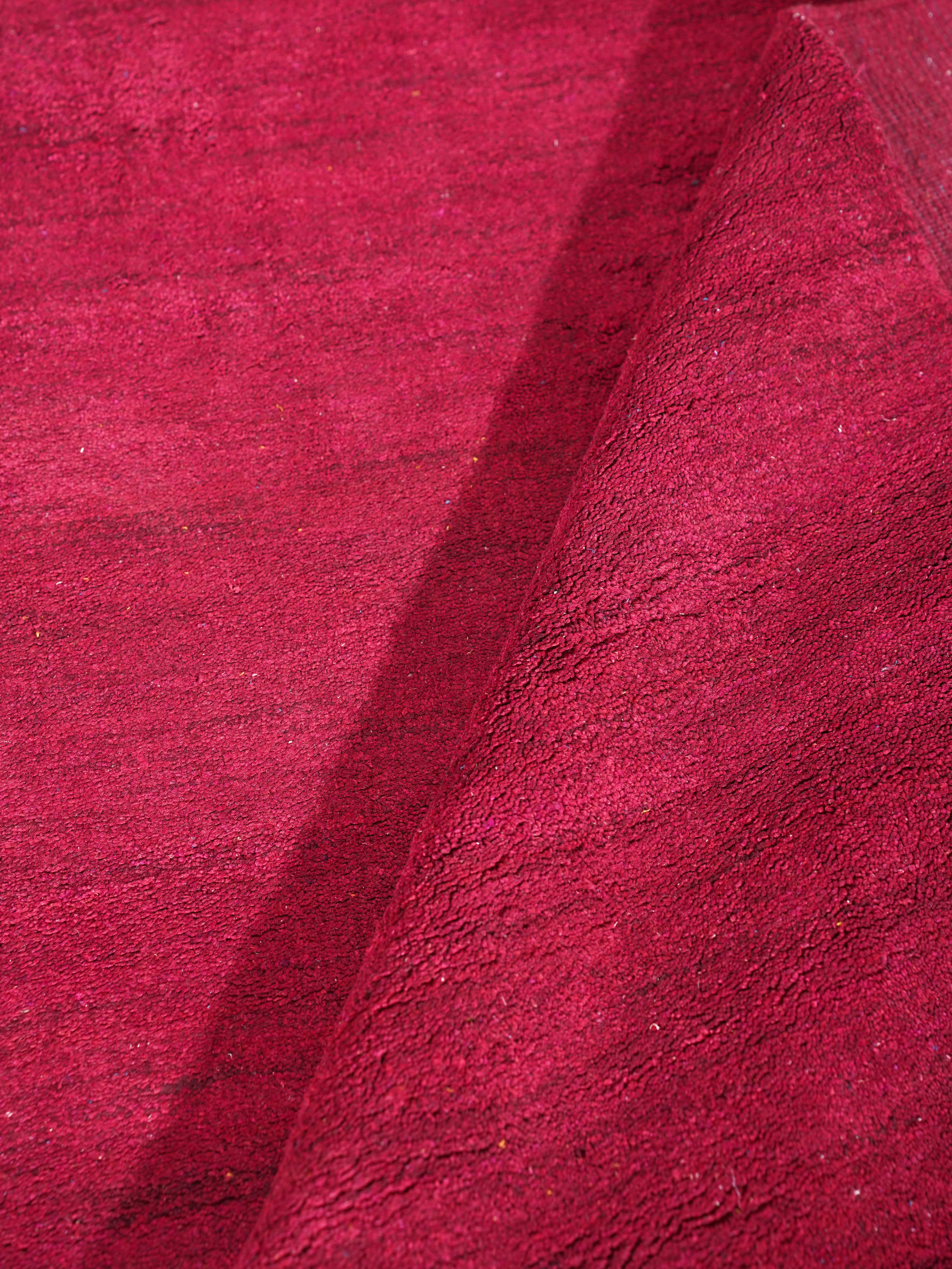 Solid Hand Knotted Silk & Wool Rug