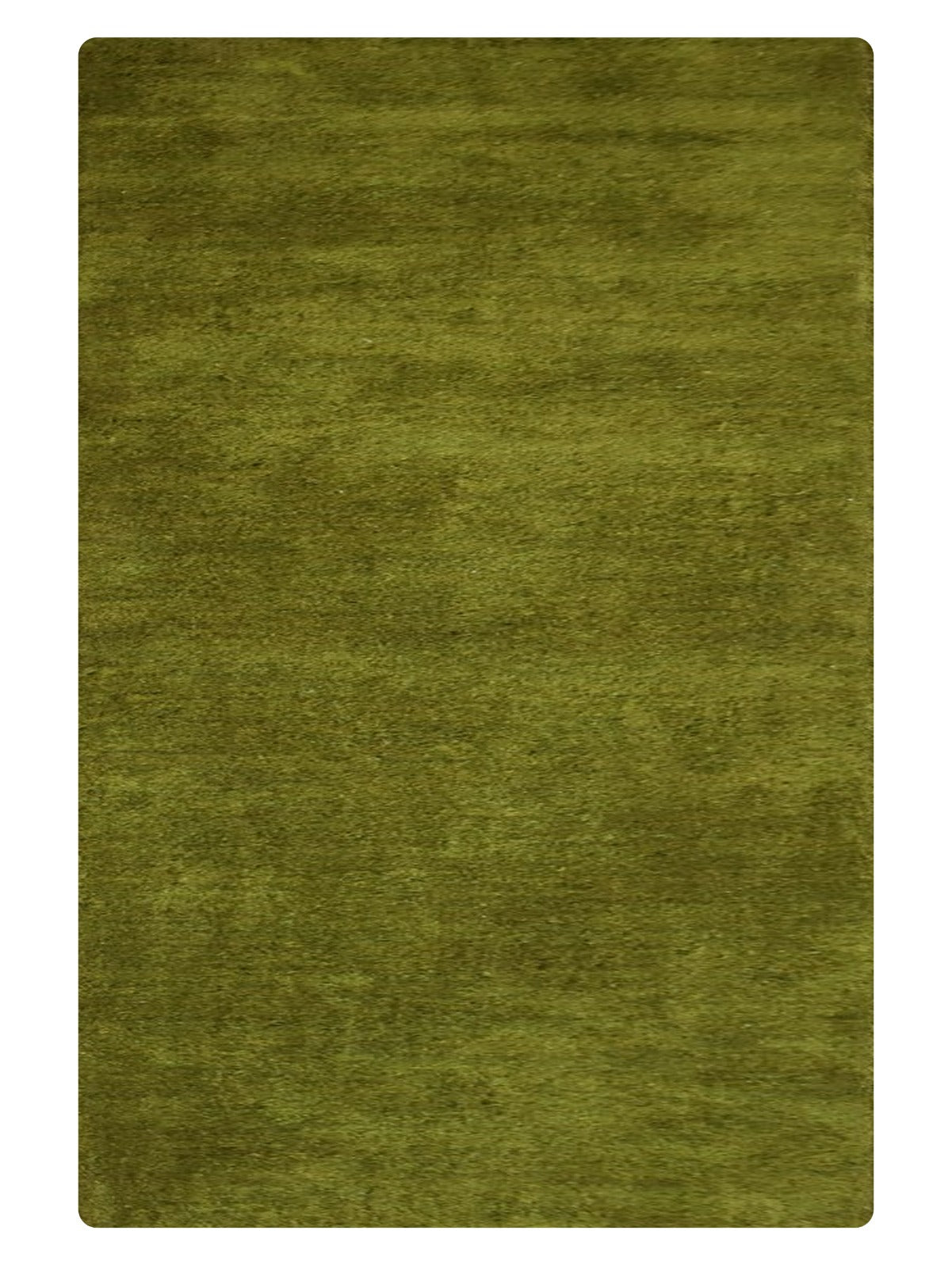 Solid Hand Knotted Silk & Wool Rug