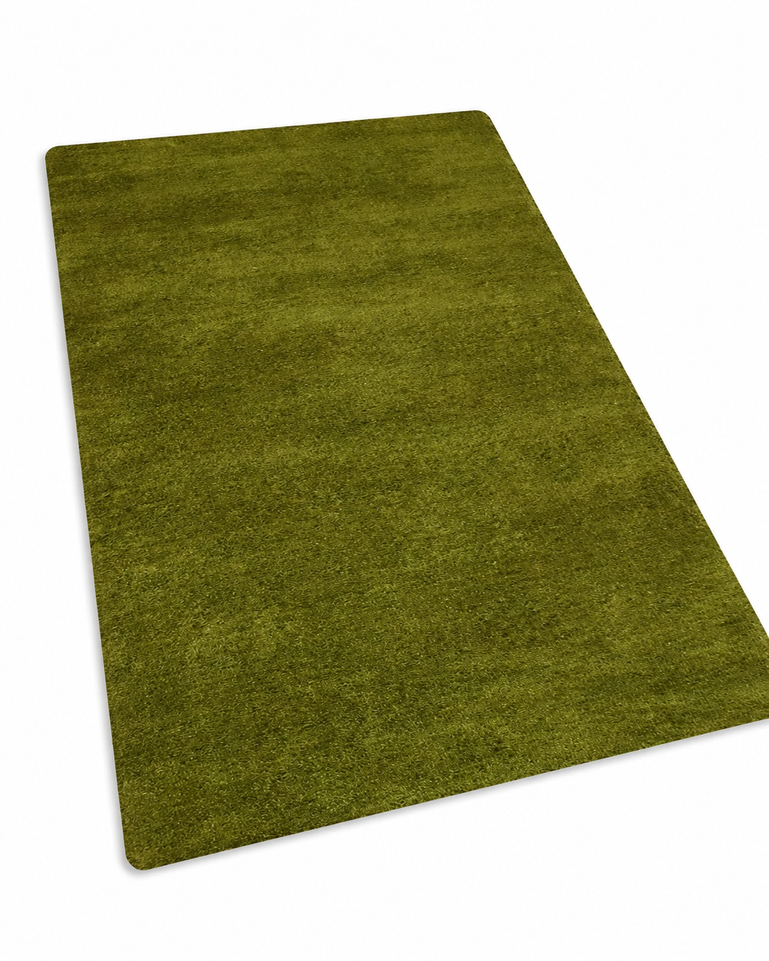 Solid Hand Knotted Silk & Wool Rug