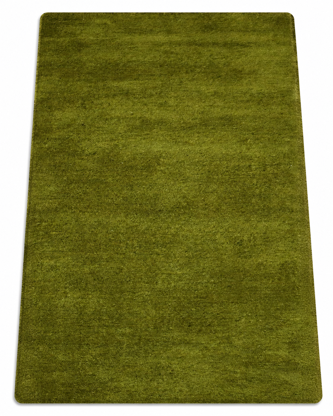Solid Hand Knotted Silk & Wool Rug