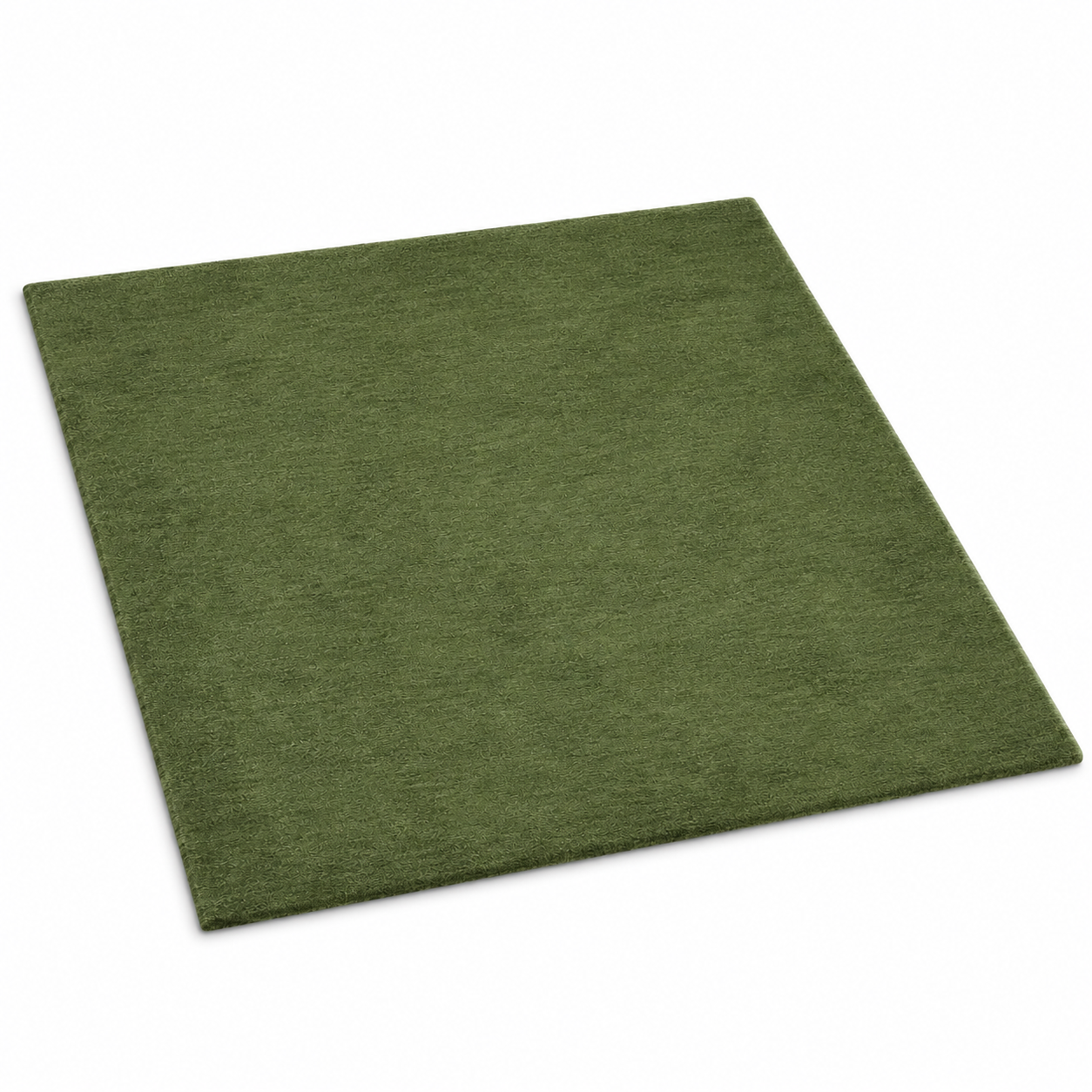 Solid Hand Knotted Silk & Wool Rug