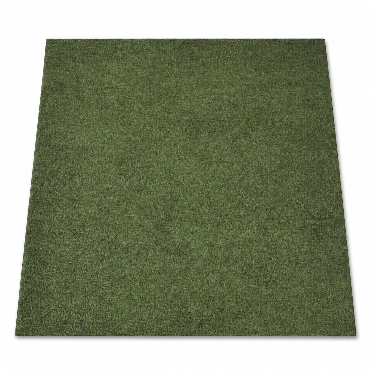 Solid Hand Knotted Silk & Wool Rug