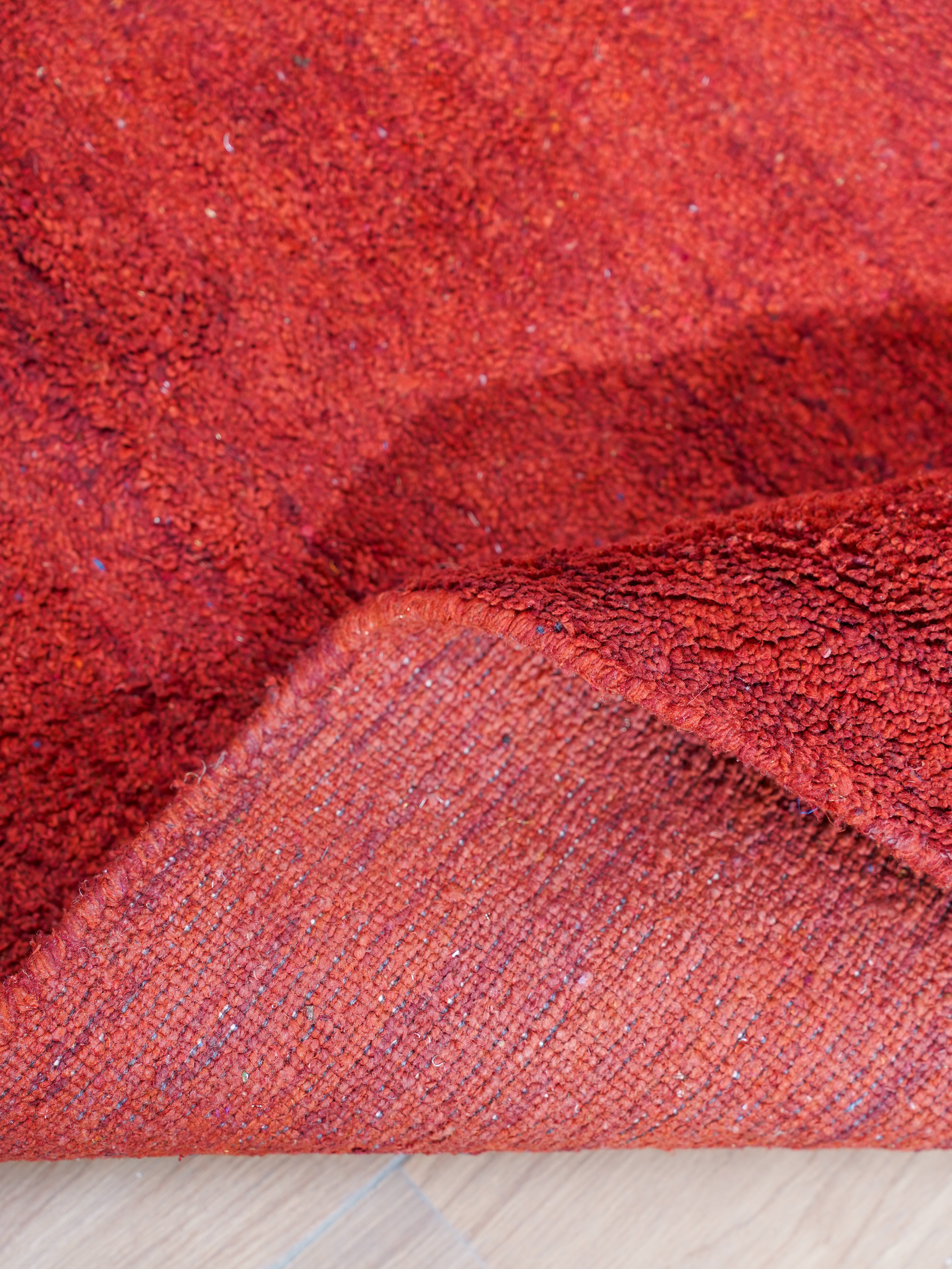 Solid Hand Knotted Silk & Wool Rug