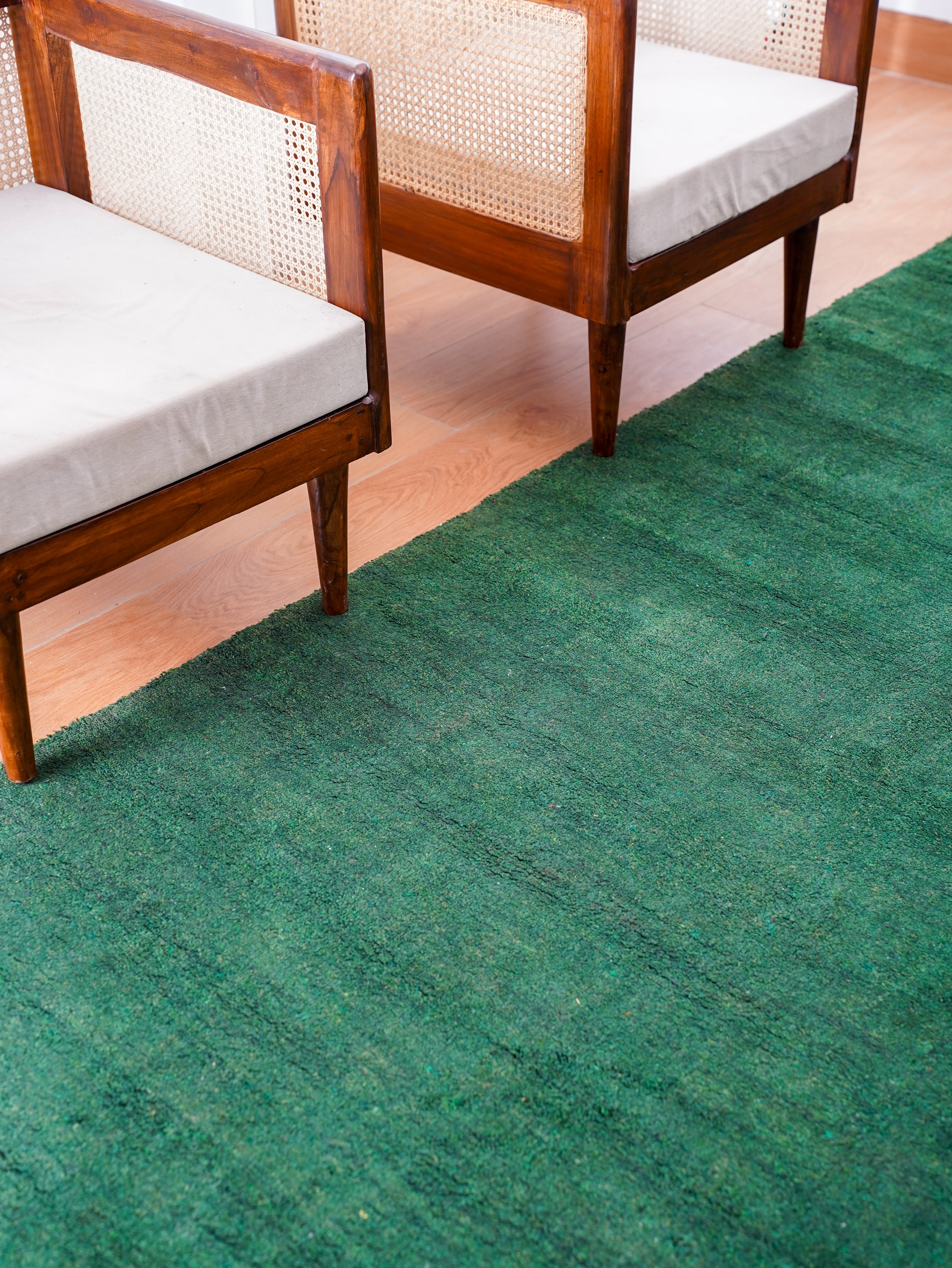 Dual Tone Hand Knotted Silk & Wool Rug