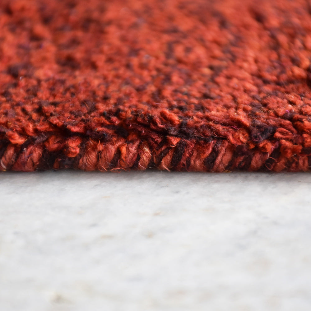 Dual Tone Hand Knotted Wool & Silk Rug