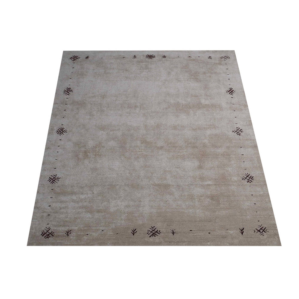 Neil Hand Knotted Silk & Wool Beige Area Rug