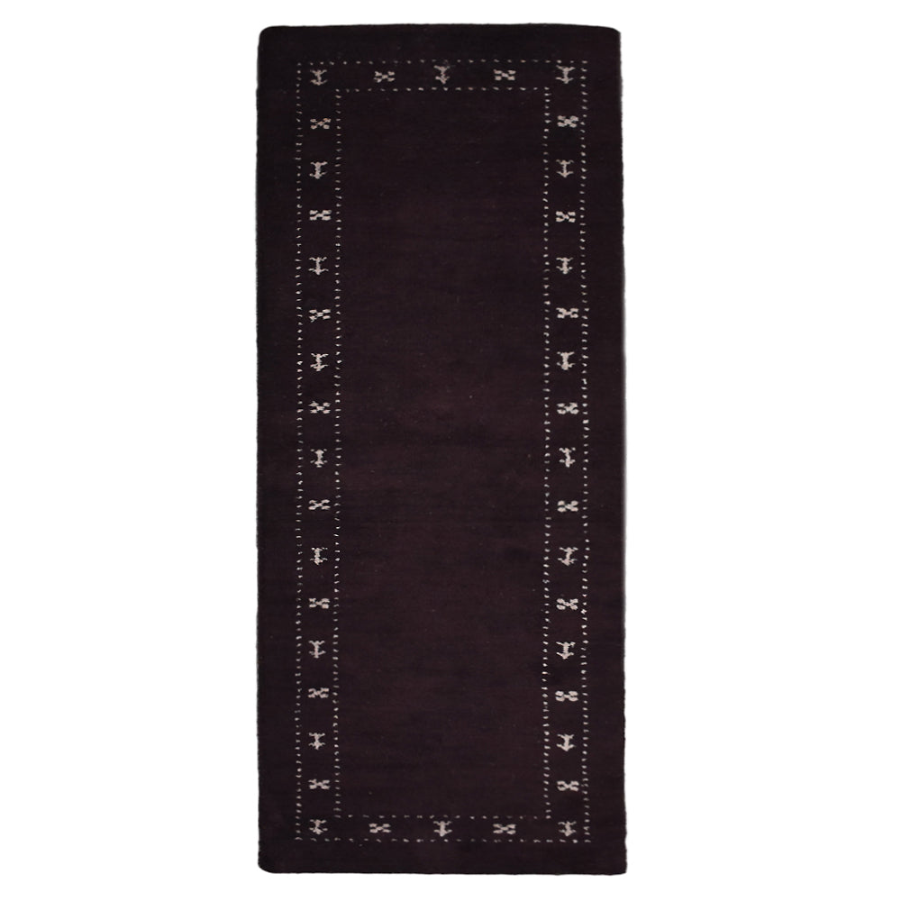 Fia Hand Knotted Silk & Wool Brown Area Rug