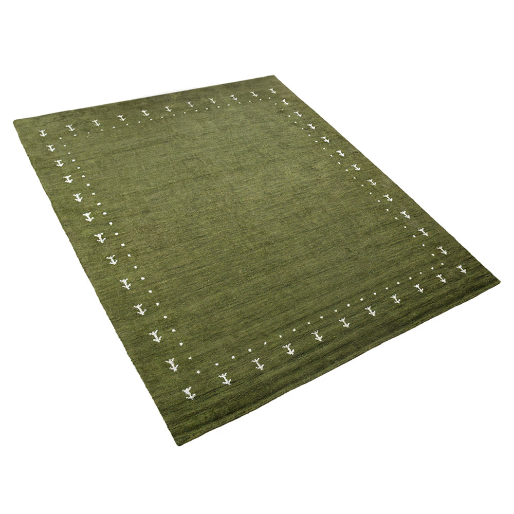 Dale Hand Knotted Silk & Wool Blue Area Rug
