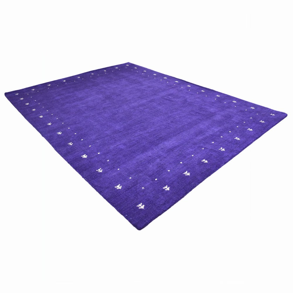 Dale Hand Knotted Silk & Wool Blue Area Rug