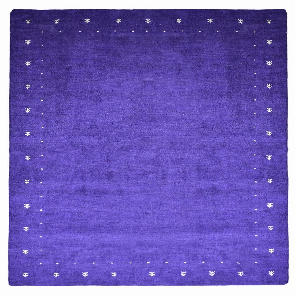 Dale Hand Knotted Silk & Wool Blue Area Rug