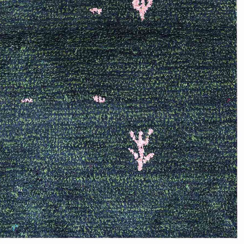 Dale Hand Knotted Silk & Wool Blue Area Rug